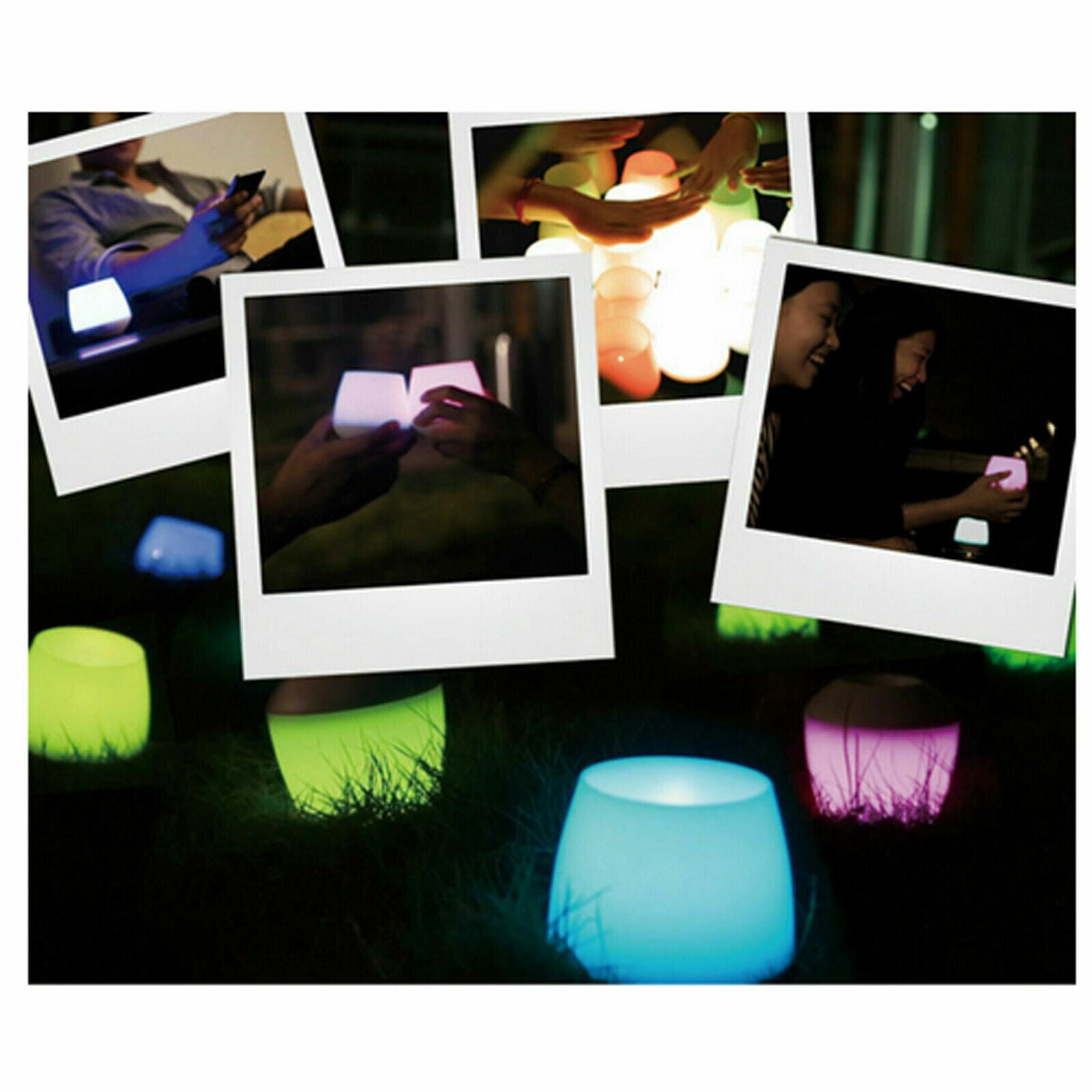 Twin Pack MIPOW PlayBulb LED Flameless Candle Night Light App Control Wedding Party 5