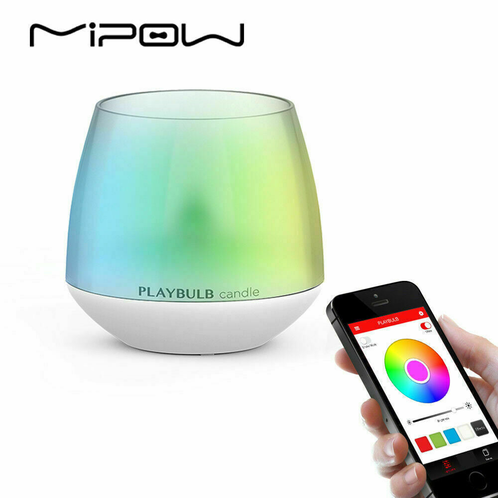 Twin Pack MIPOW PlayBulb LED Flameless Candle Night Light App Control Wedding Party 6