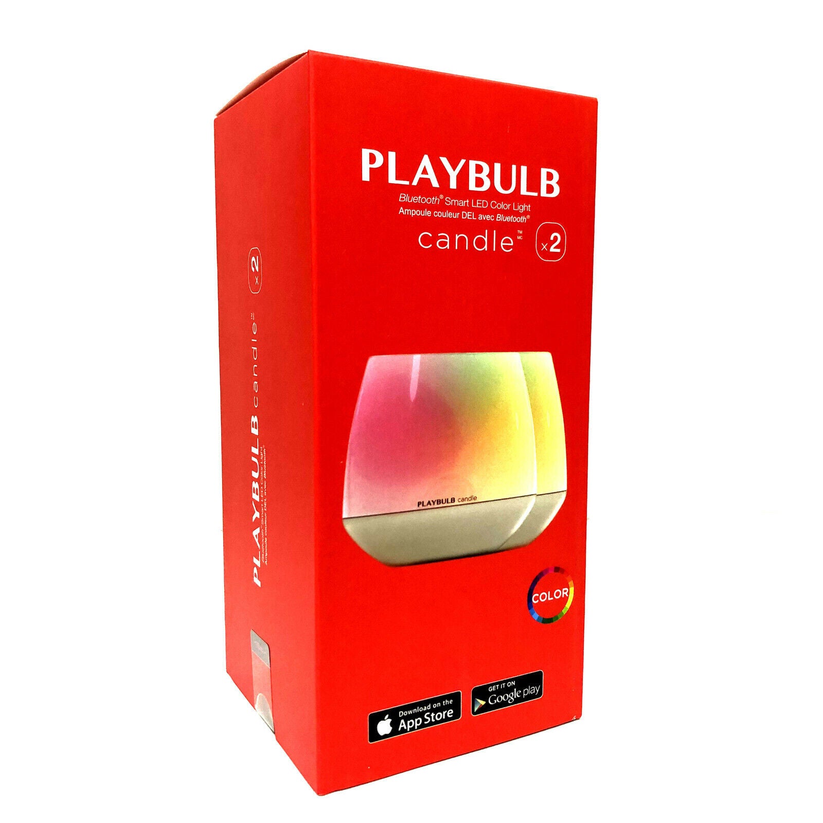 Twin Pack MIPOW PlayBulb LED Flameless Candle Night Light App Control Wedding Party 8