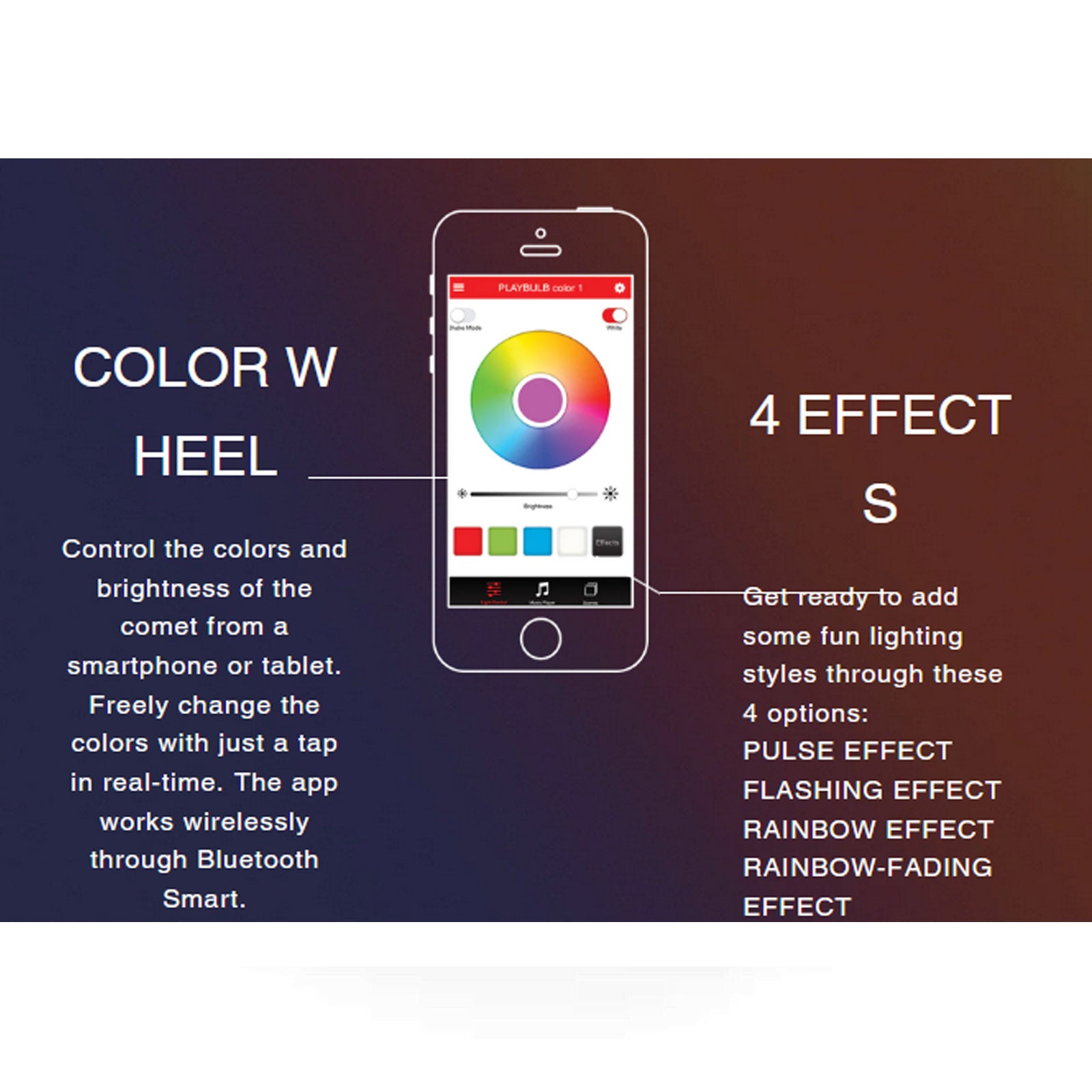 Mipow Playbulb Comet Smart Bluetooth LED Colour Light Strip Kit 2M 4