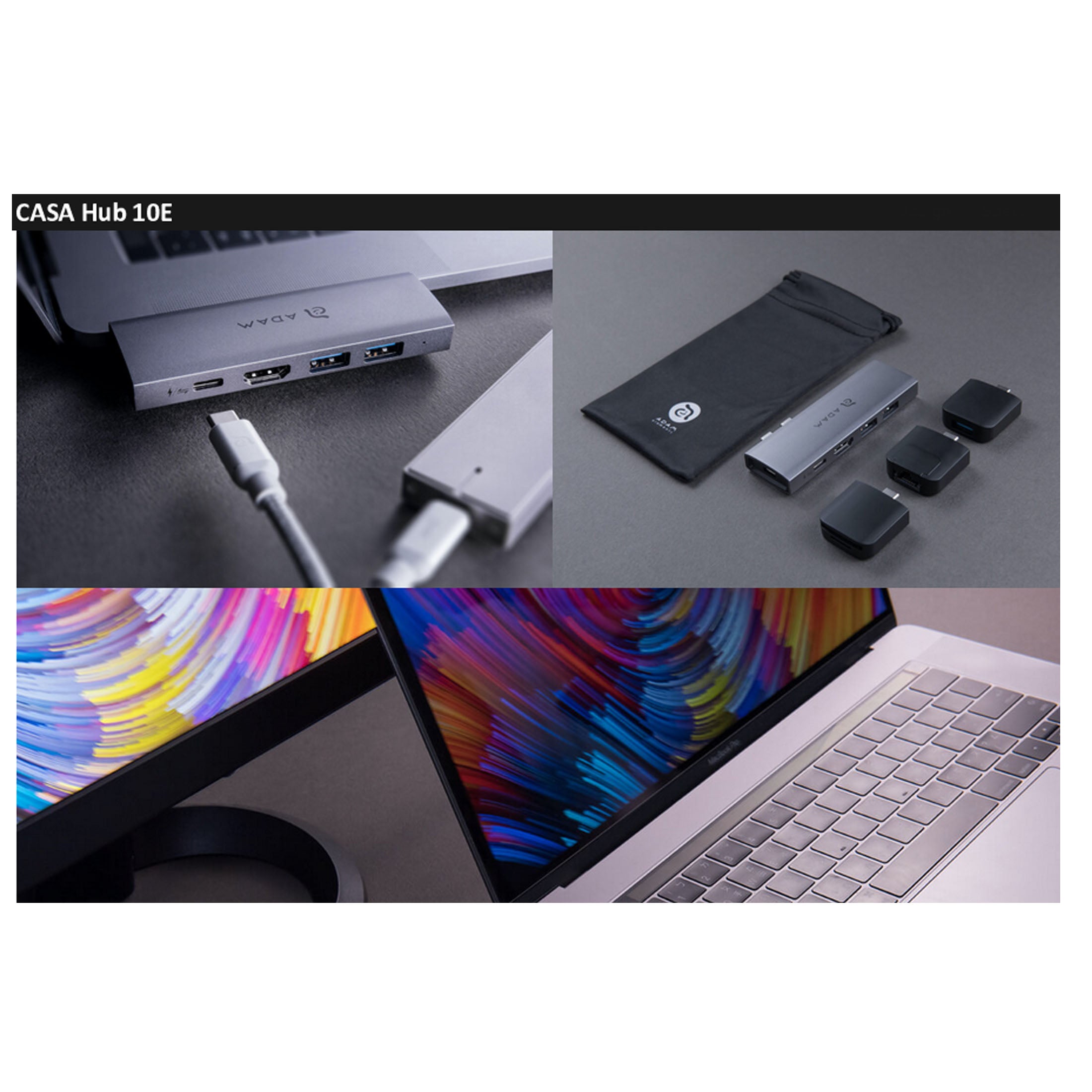 Adam Elements CASA HUB 10E SUPER DOCK USB-C TB3 8K HDMI Macbook Laptop 9