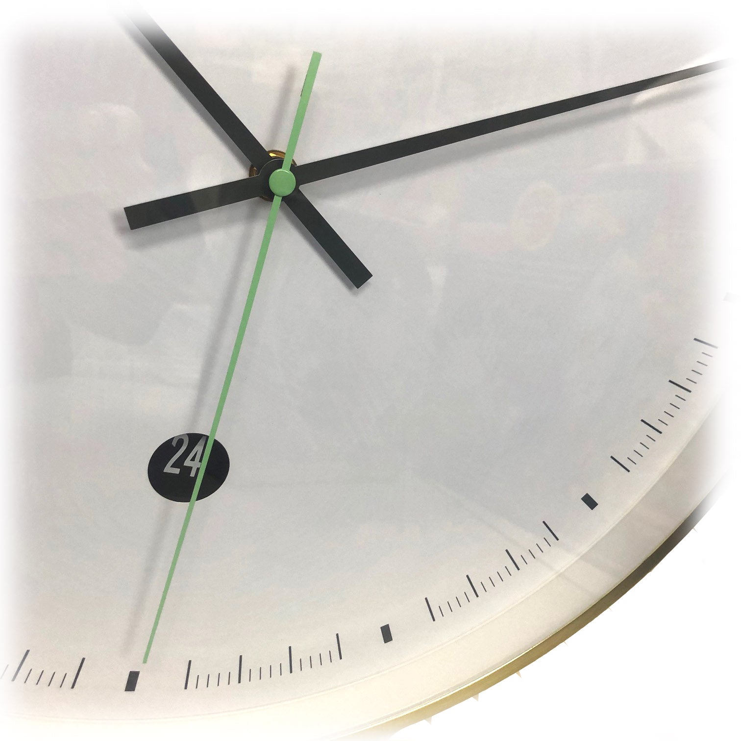 Toki Metta Brushed Gold Silent Sweep Second Wall Clock Date 40cm 4