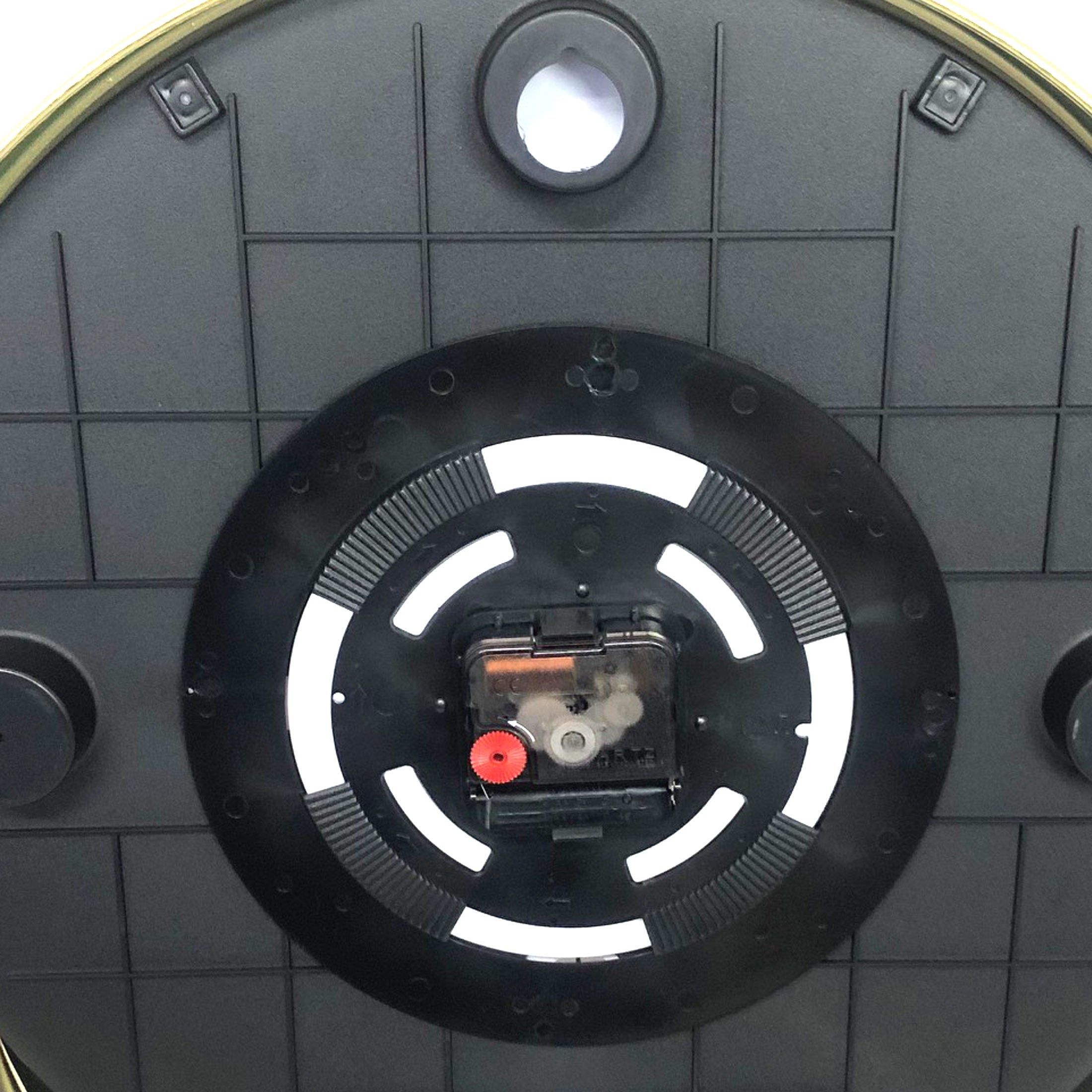 Toki Metta Brushed Gold Silent Sweep Second Wall Clock Date 40cm 5