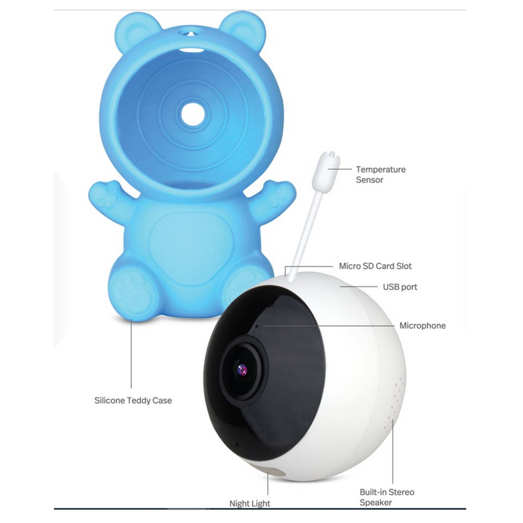 New DGTEC Teddy Smart Full HD Baby Monitor Blue iOS Android App 3