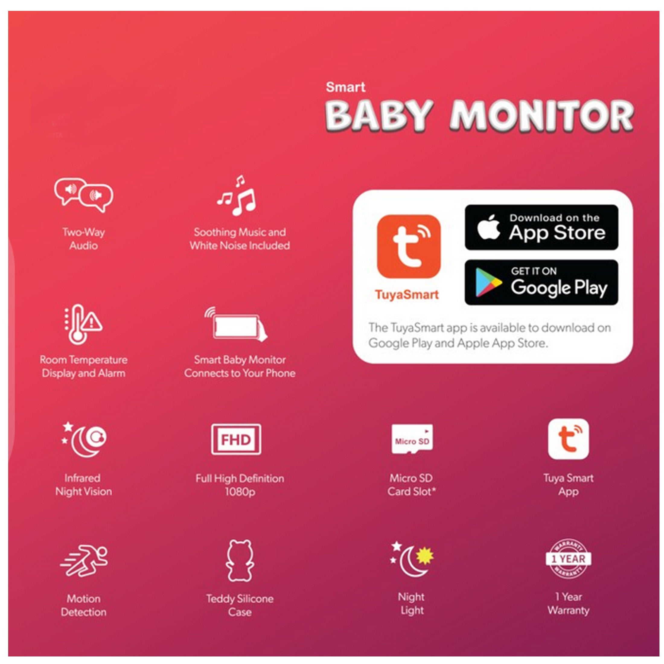 New DGTEC Teddy Smart Full HD Baby Monitor Blue iOS Android App 4