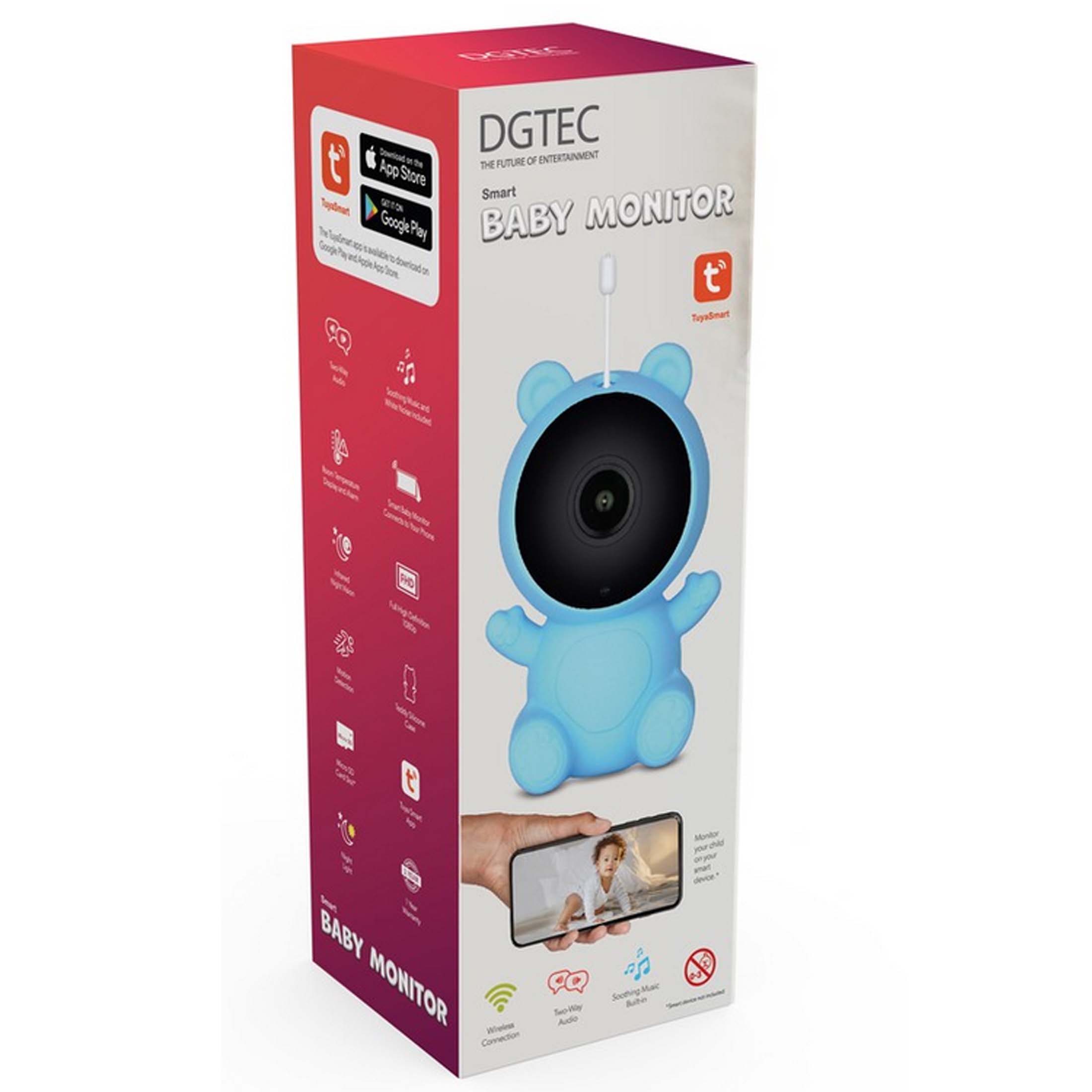 New DGTEC Teddy Smart Full HD Baby Monitor Blue iOS Android App 6