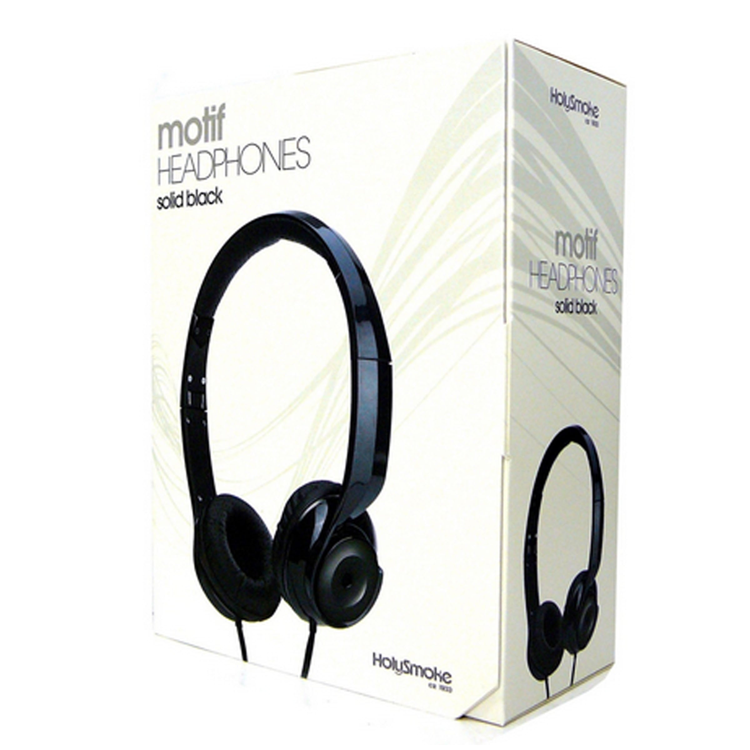 Black Holysmoke Motif On Ear Foldable Headphones 3