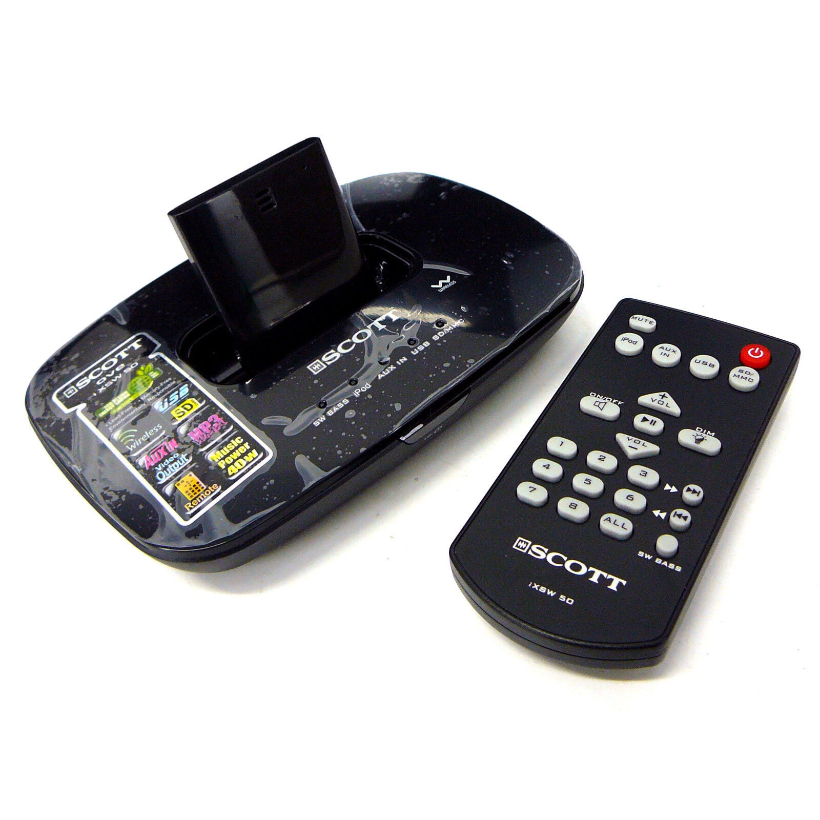 Scott 2.4Ghz Wireless OVE Speaker System USB SD Bluetooth 20w RMS 4