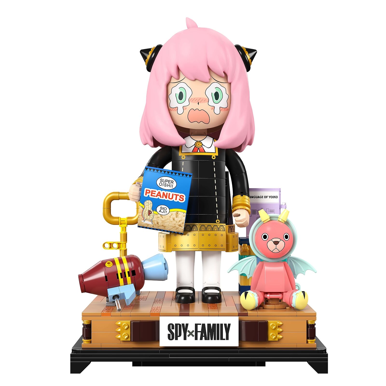 Kalos 31cm Anya Forger Face Changing Building Block Figure Spy X Family 3