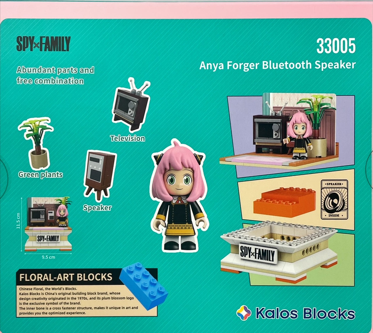Kalos Spy X Family Anya Forger Building Block Bluetooth Speaker 7
