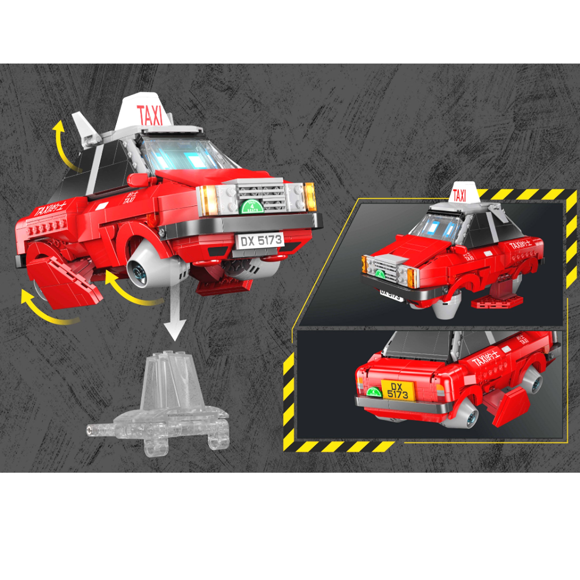 Kalos Hong Kong Machines Robot Red Taxi Building Block Set 586pcs 14+ 7