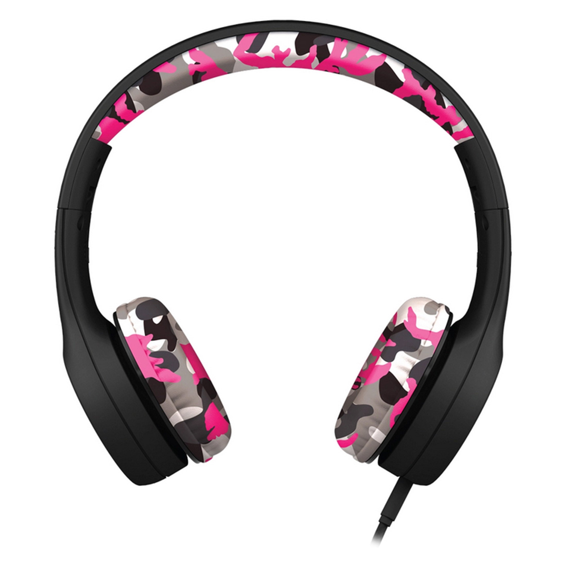 LilGadgets Connect + Childrens Kids Wired Headphones Pink Camo 3