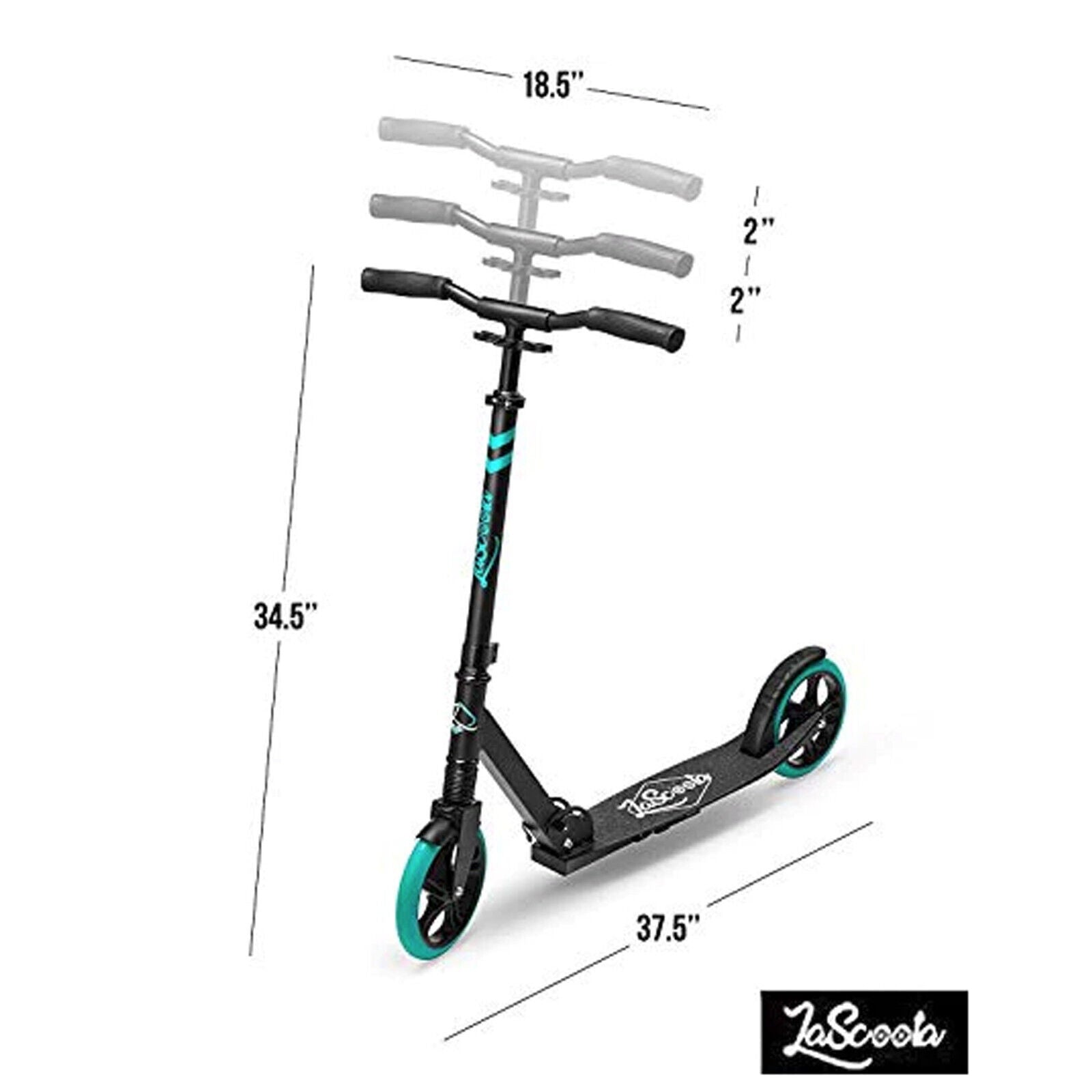 Lascoota Pulse Kick Push Commuter Scooter Teen Adult Graphic Black 7