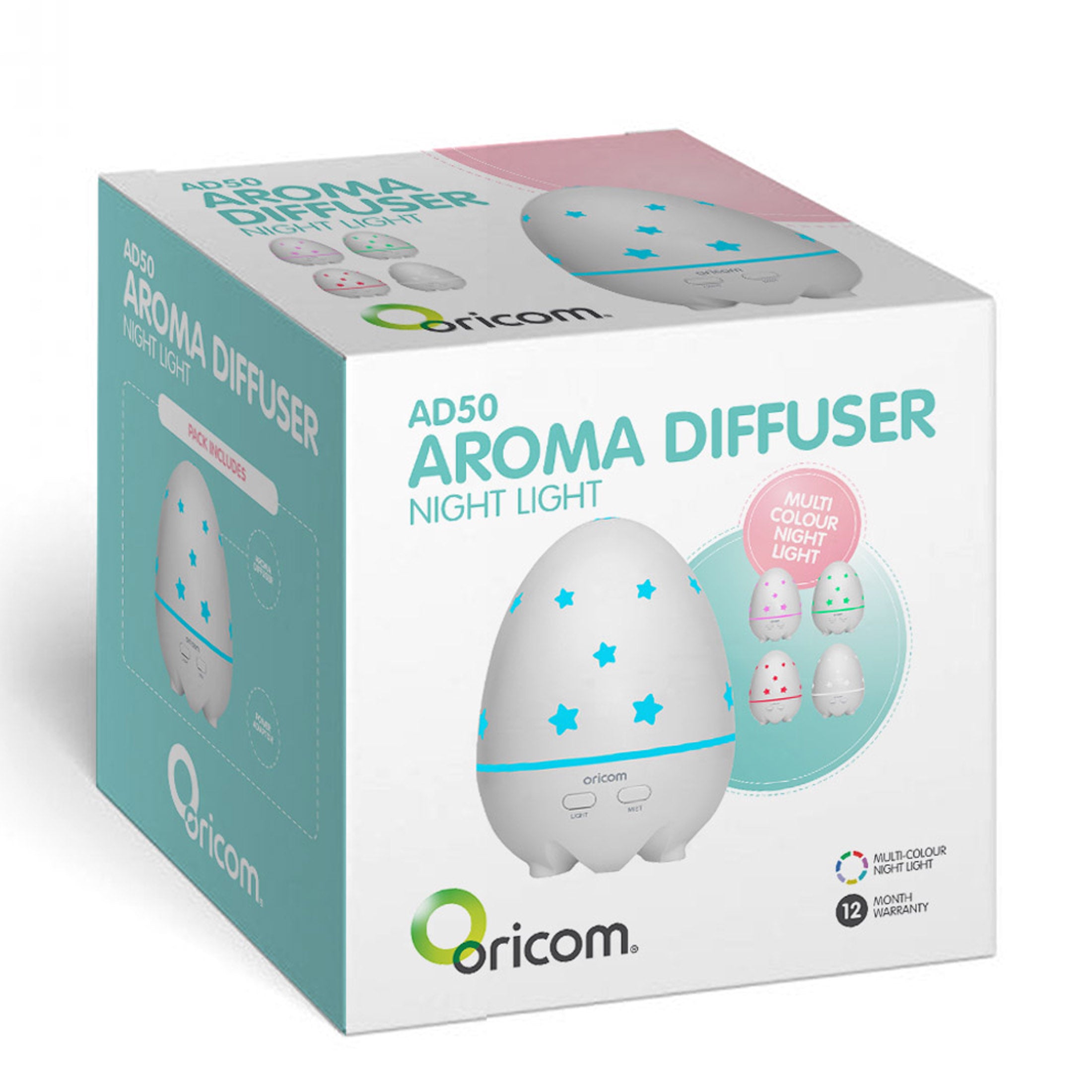 Oricom Aroma Diffuser Humidifier & Night Light Baby Kids Room AD50 4