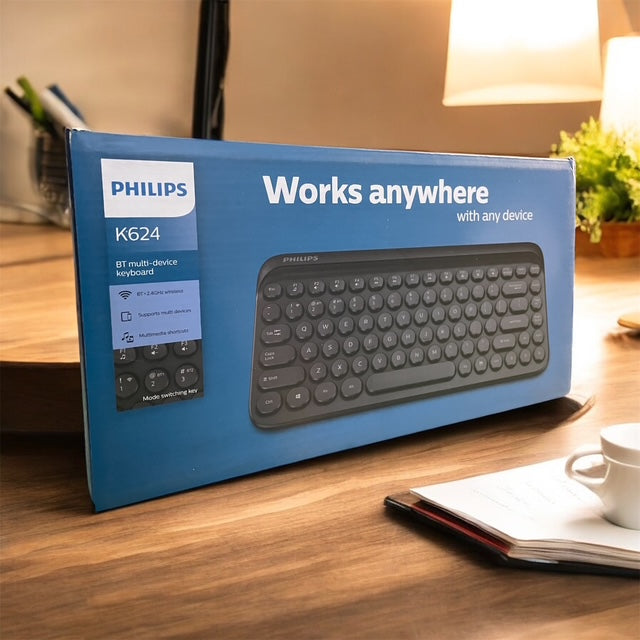 Philips Wireless Compact Keyboard BT 2.4Ghz Bluetooth Multi Device SPK6624 5