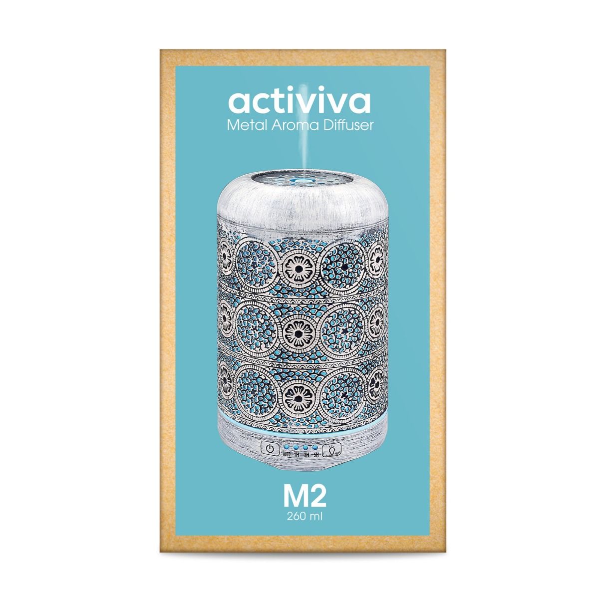 activiva 260ml Metal Essential Oil and Aroma Diffuser-Vintage White 5