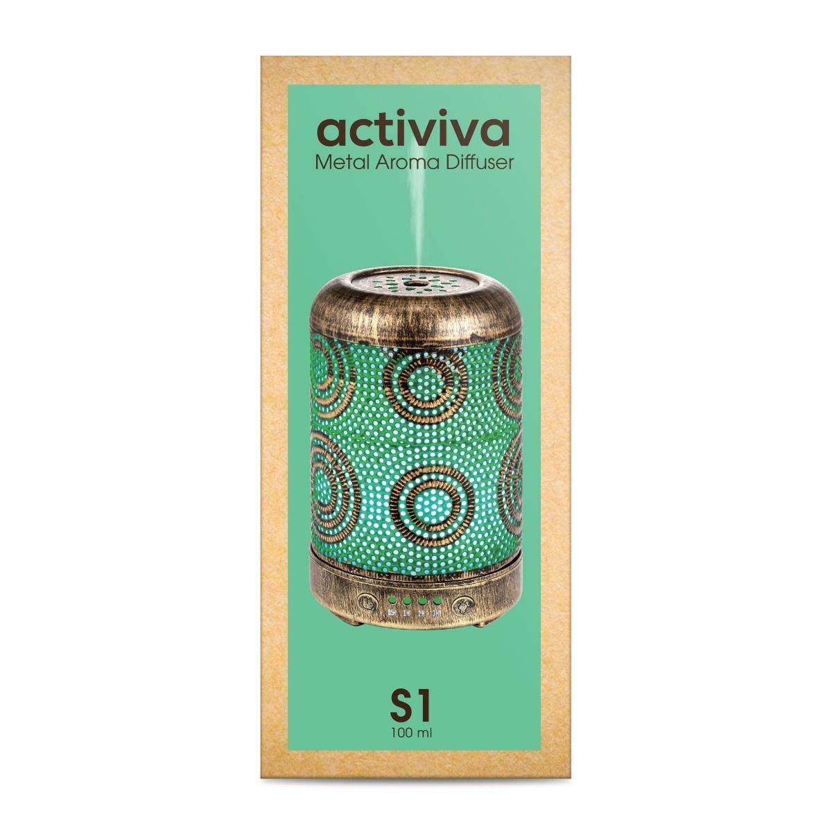 activiva 100ml Metal Essential Oil and Aroma Diffuser-Vintage Gold 6