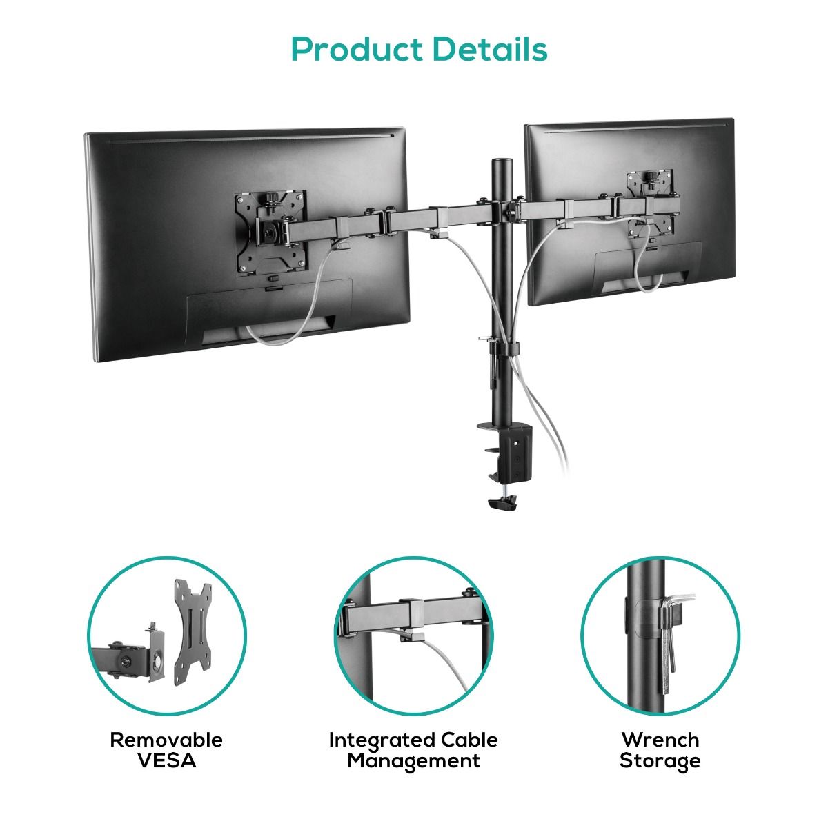 activiva ErgoLife Dual Monitor Screen Double Joint Monitor Arm 4