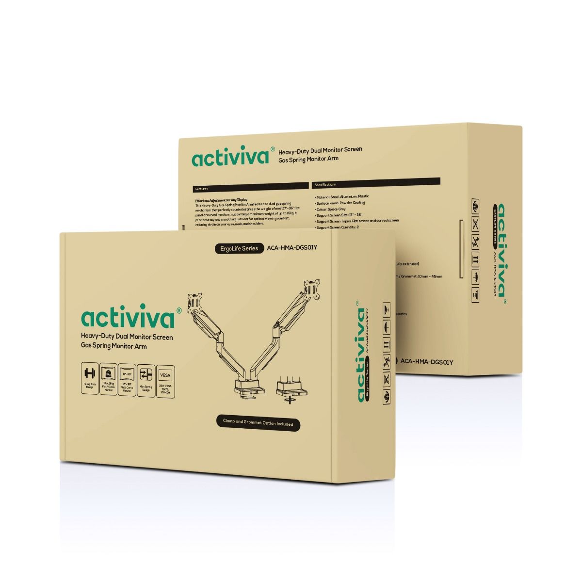activiva Heavy Duty Dual Monitor Screen Gas Spring Monitor Arm 7