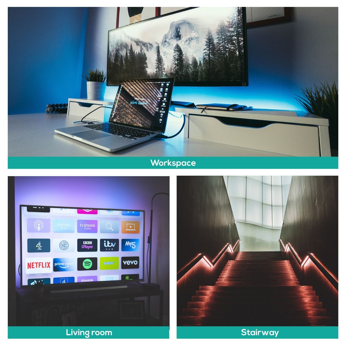 activiva 2m IP65 Smart RGB & Warm White LED Strip Lights 7