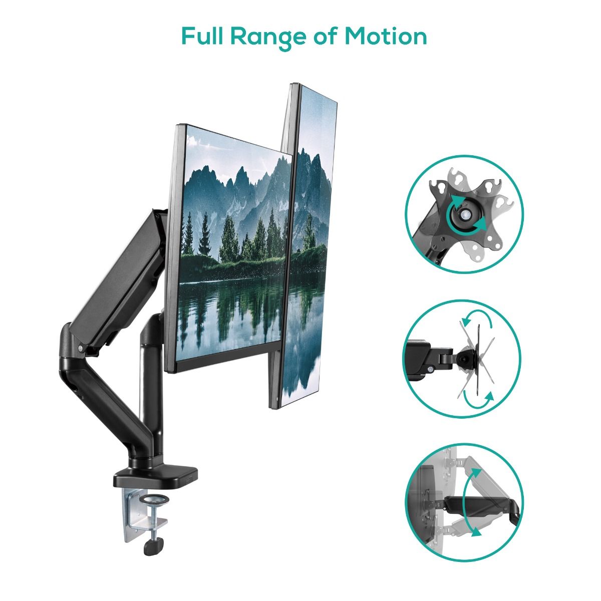 activiva ErgoLife Dual Monitor Screen Steel Gas Spring Monitor Arm 3