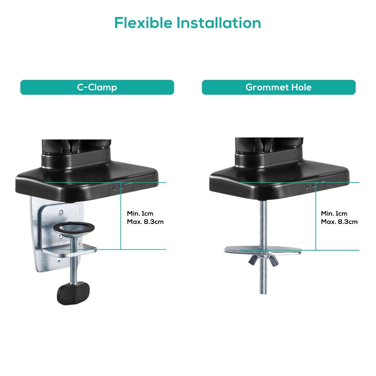 activiva ErgoLife Dual Monitor Screen Steel Gas Spring Monitor Arm 5