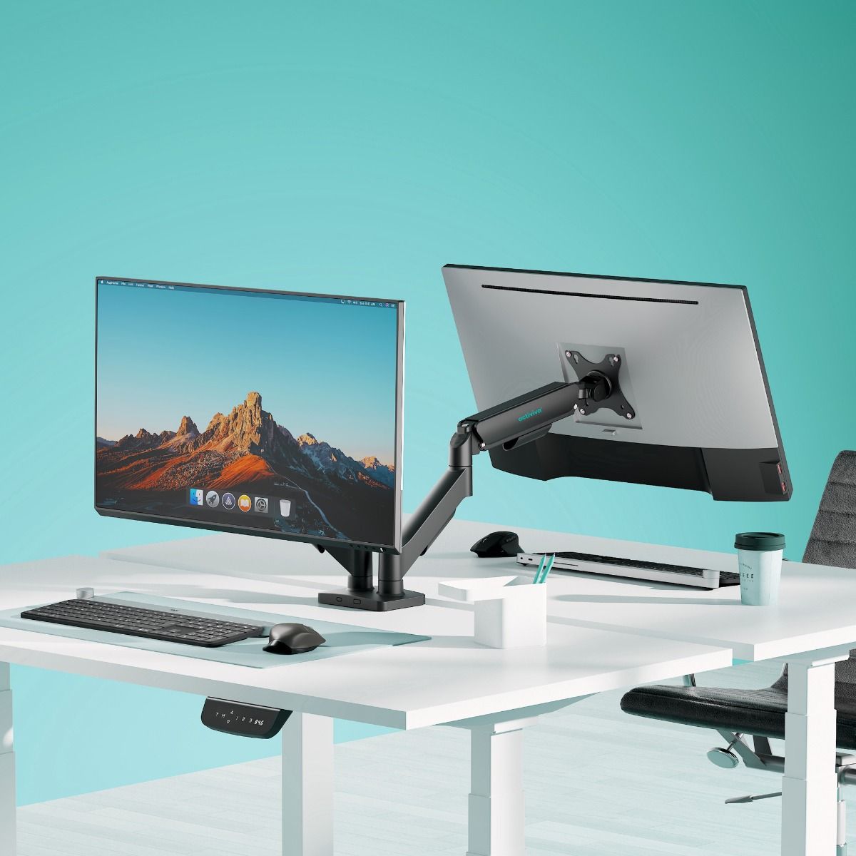 activiva Ergolife Dual-Screen Gas Spring Monitor Arm 5