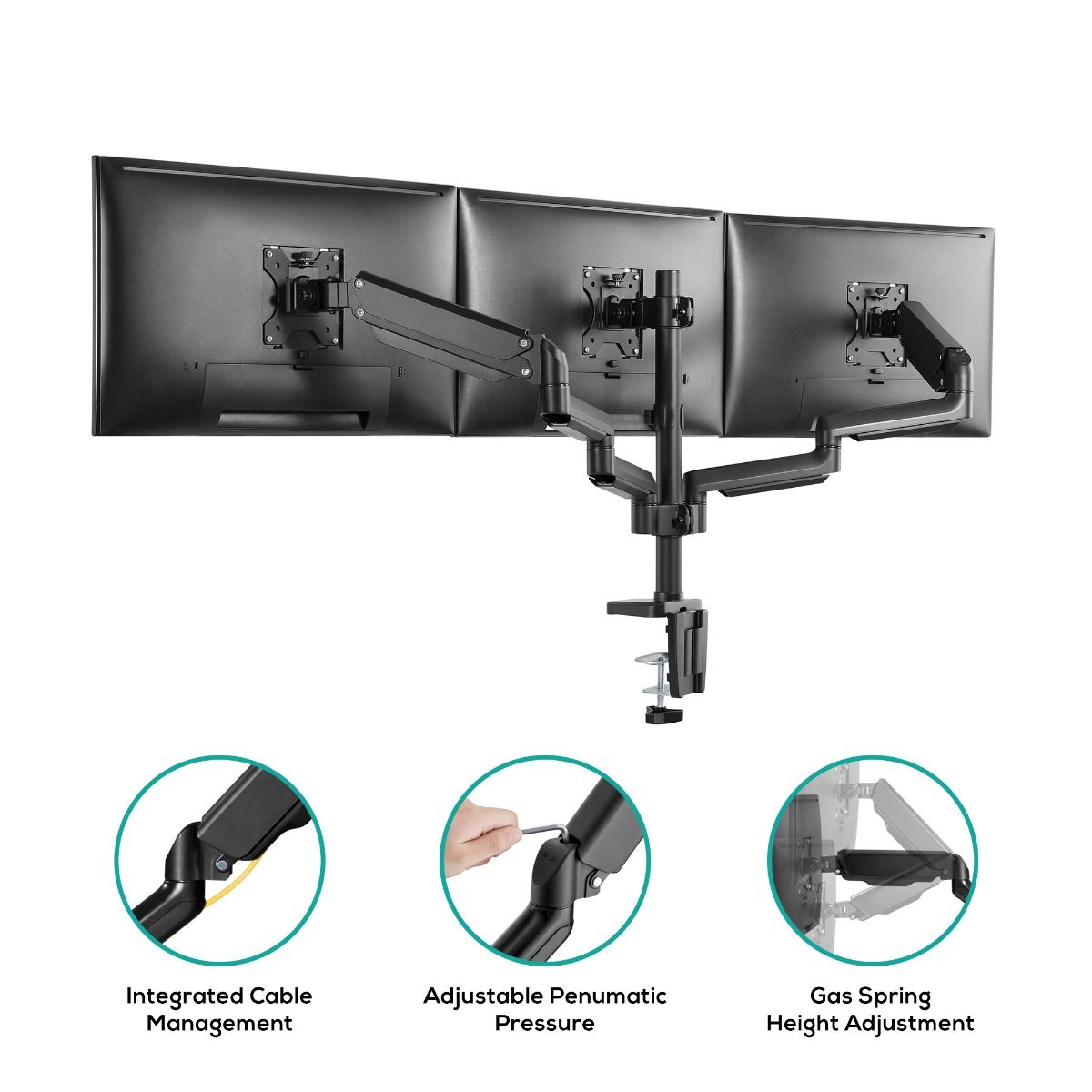 activiva ErgoLife Triple Monitor Screen Gas Spring Monitor Arm 4