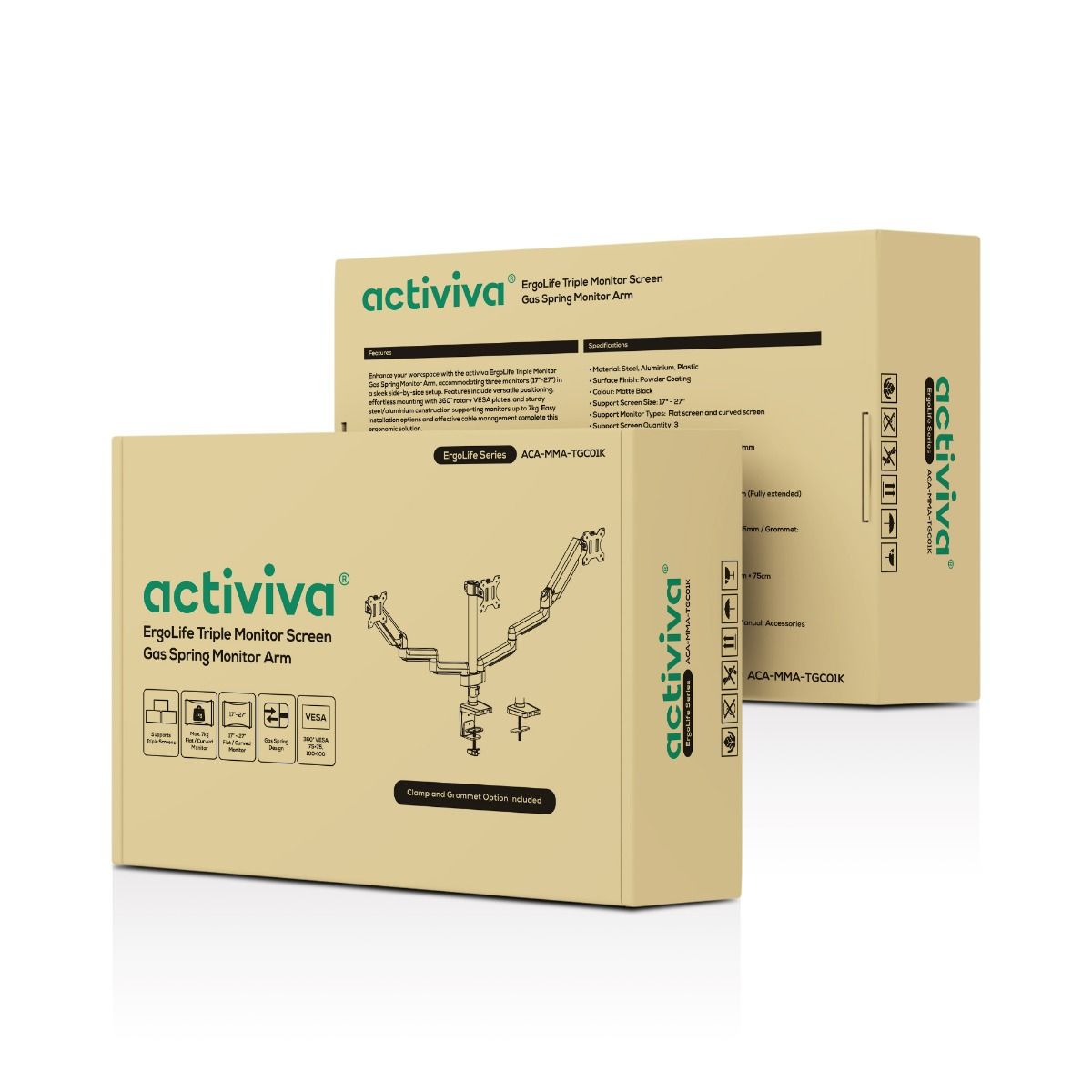 activiva ErgoLife Triple Monitor Screen Gas Spring Monitor Arm 8