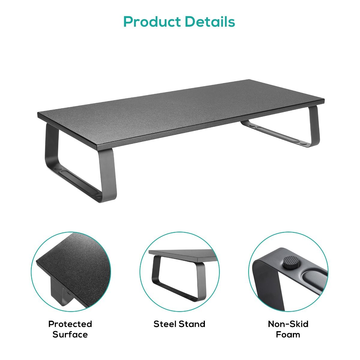 activiva Ergolife Black Monitor Stand Riser 3