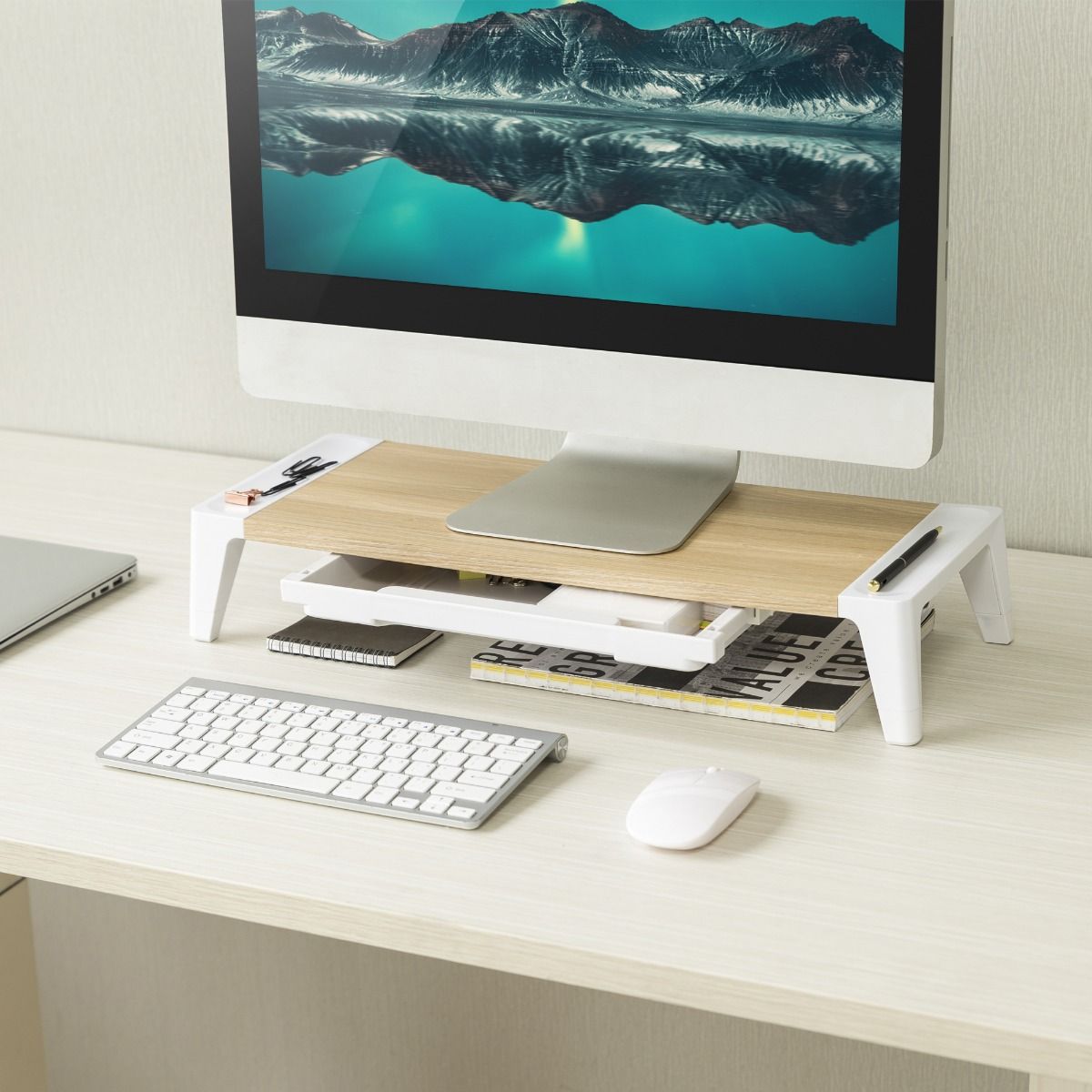 activiva Ergolife Monitor Stand Riser with Storage Drawer 6
