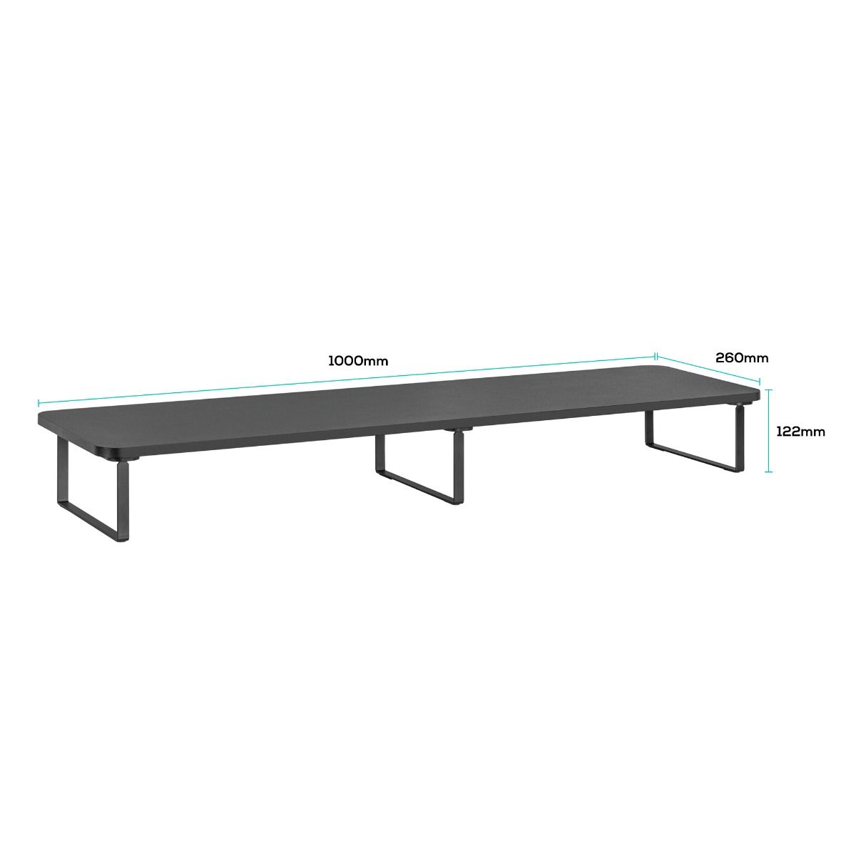 activiva Black Dual Monitor Riser 7