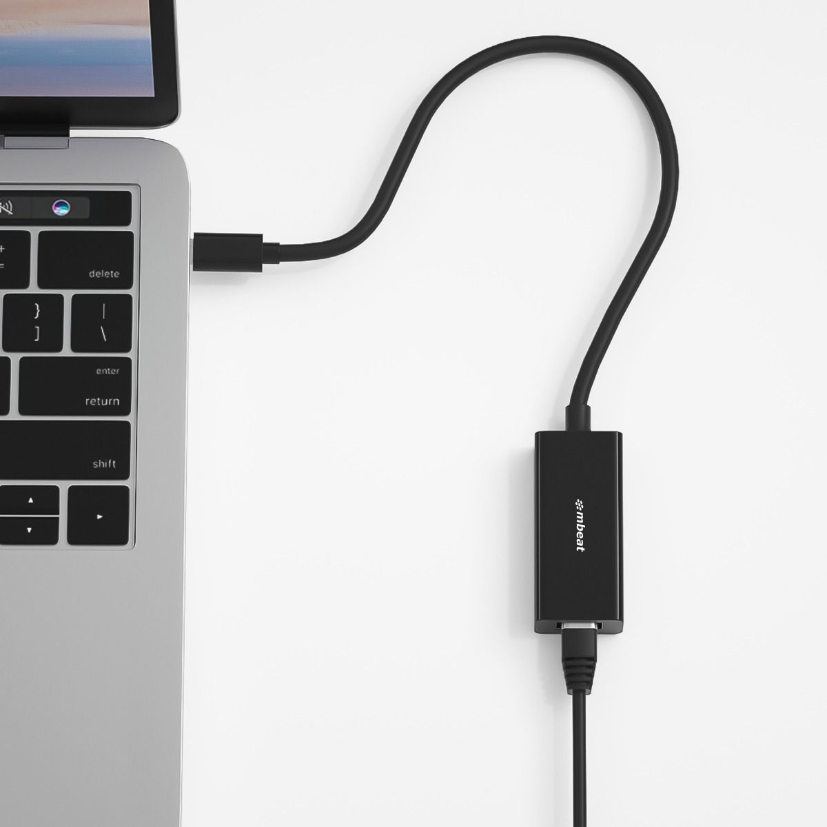 mbeat USB-C Gigabit LAN Ethernet Adapter - Black 3