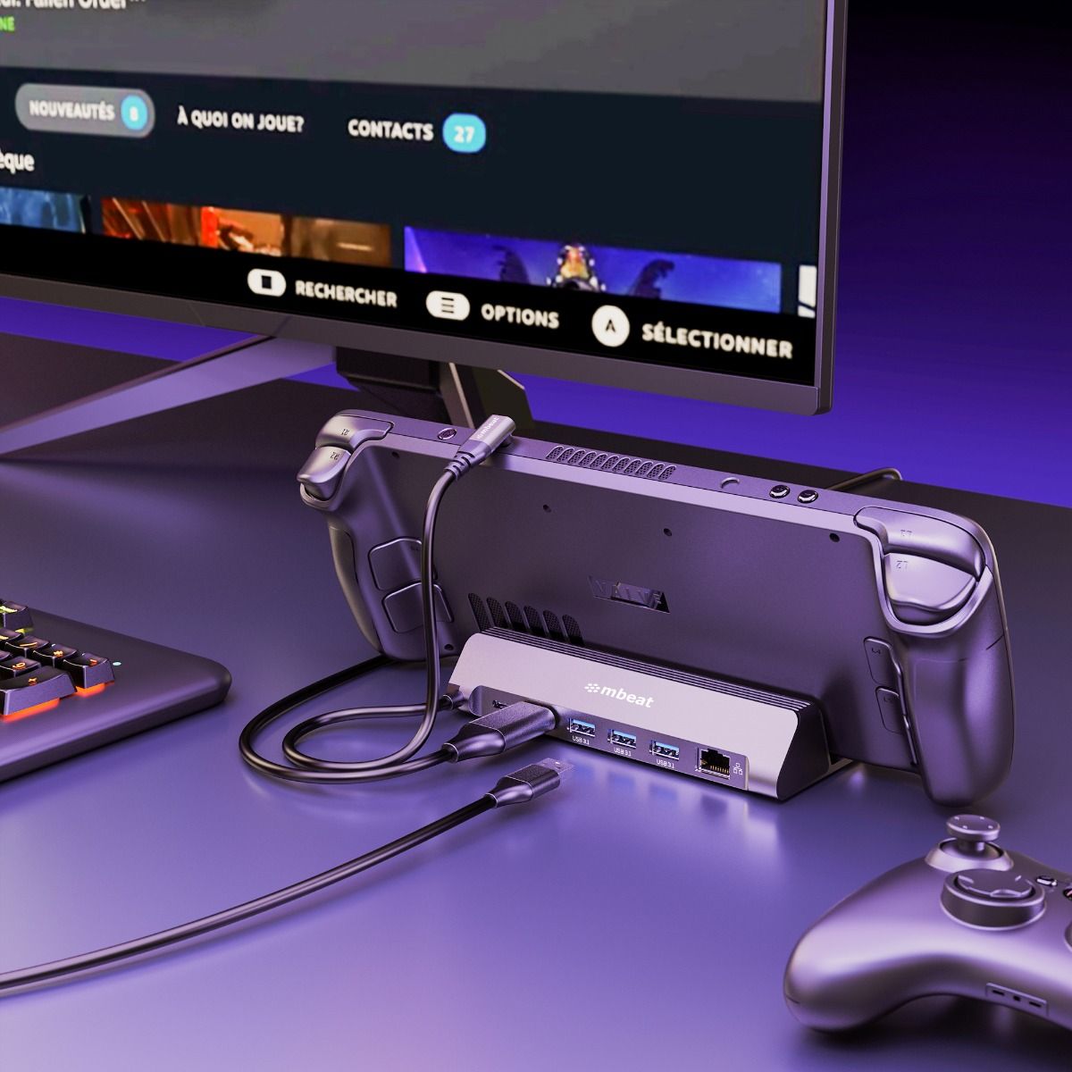 mbeat USB-C Gaming Dock for Steam Deck & ROG Ally 6