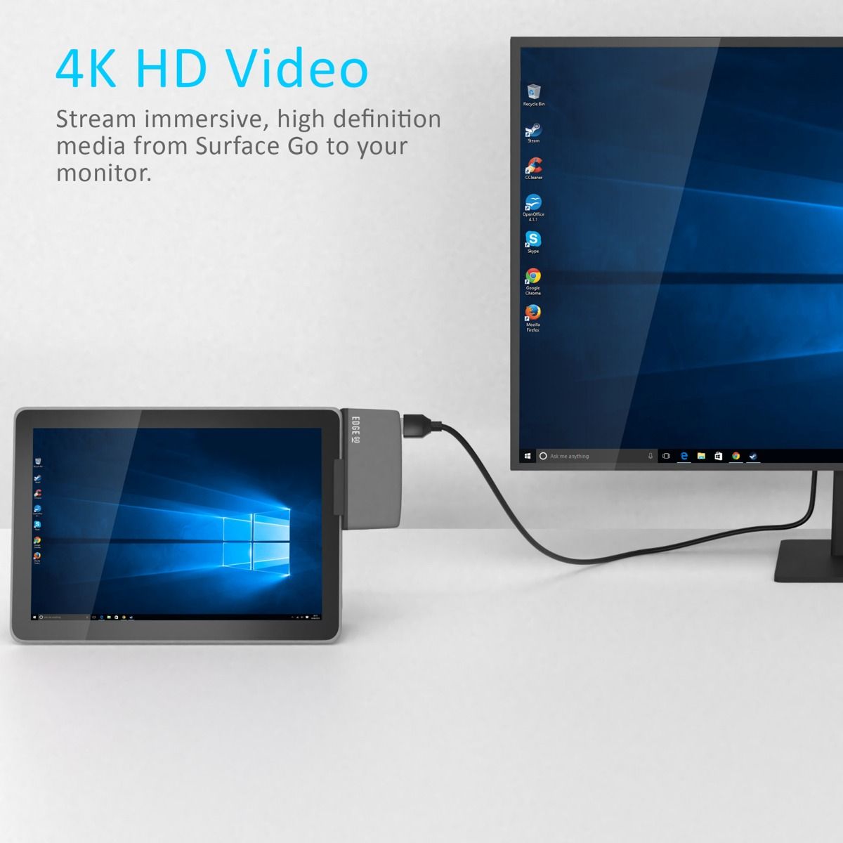 mbeat Edge Go Multifunction USB- C Hub for Microsoft Surface Go 3