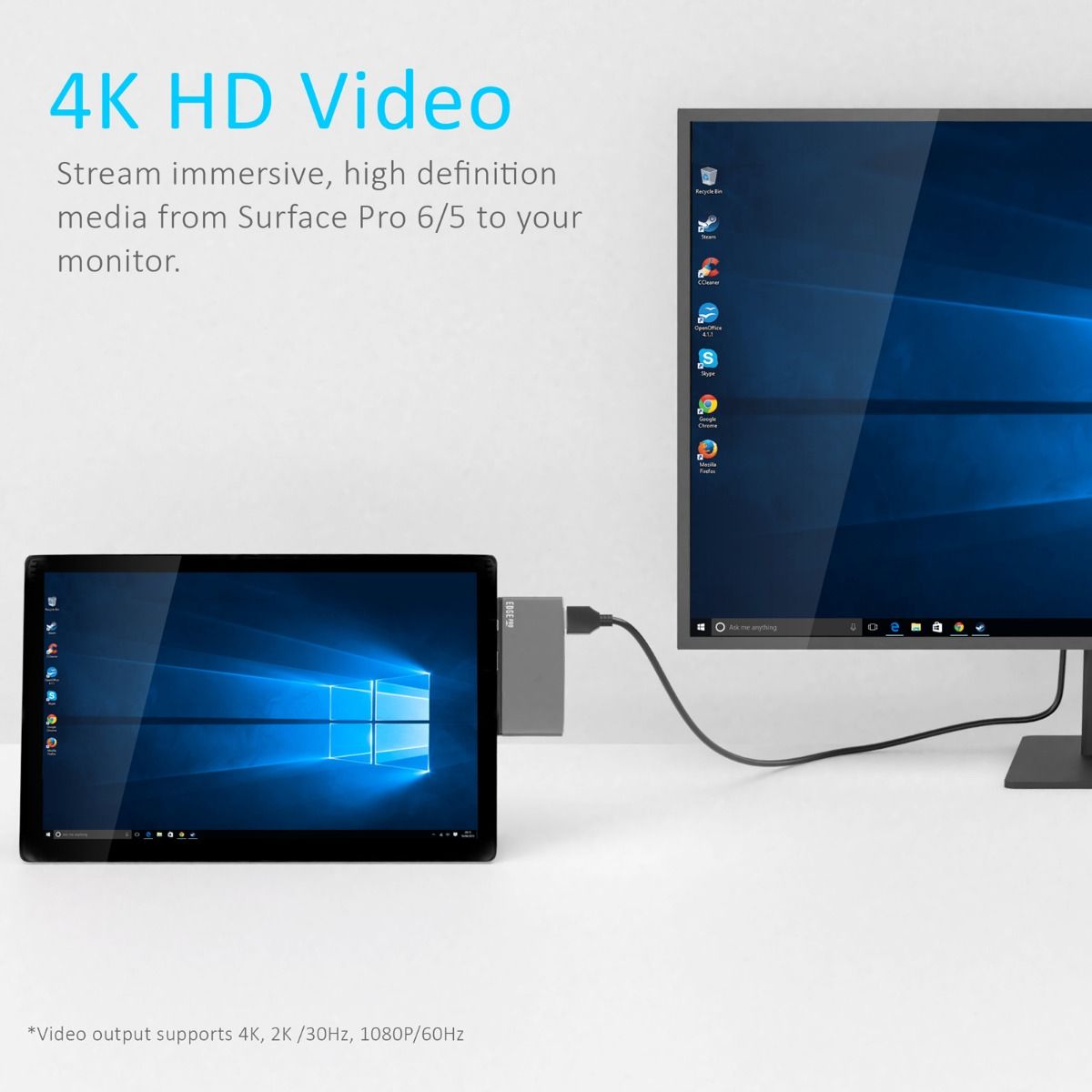 mbeat Edge Pro Multifunction USB- C Hub for Microsoft Surface Pro Gen 5/6 4