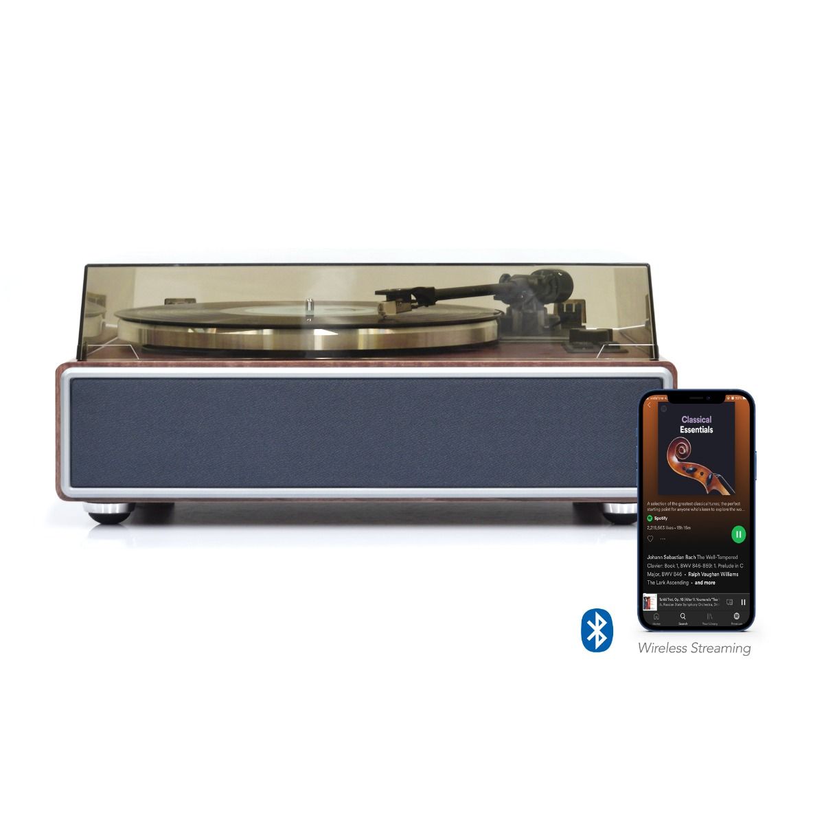 mbeat Hi-Fi Turntable with Built-In Bluetooth Receiving Speaker 3