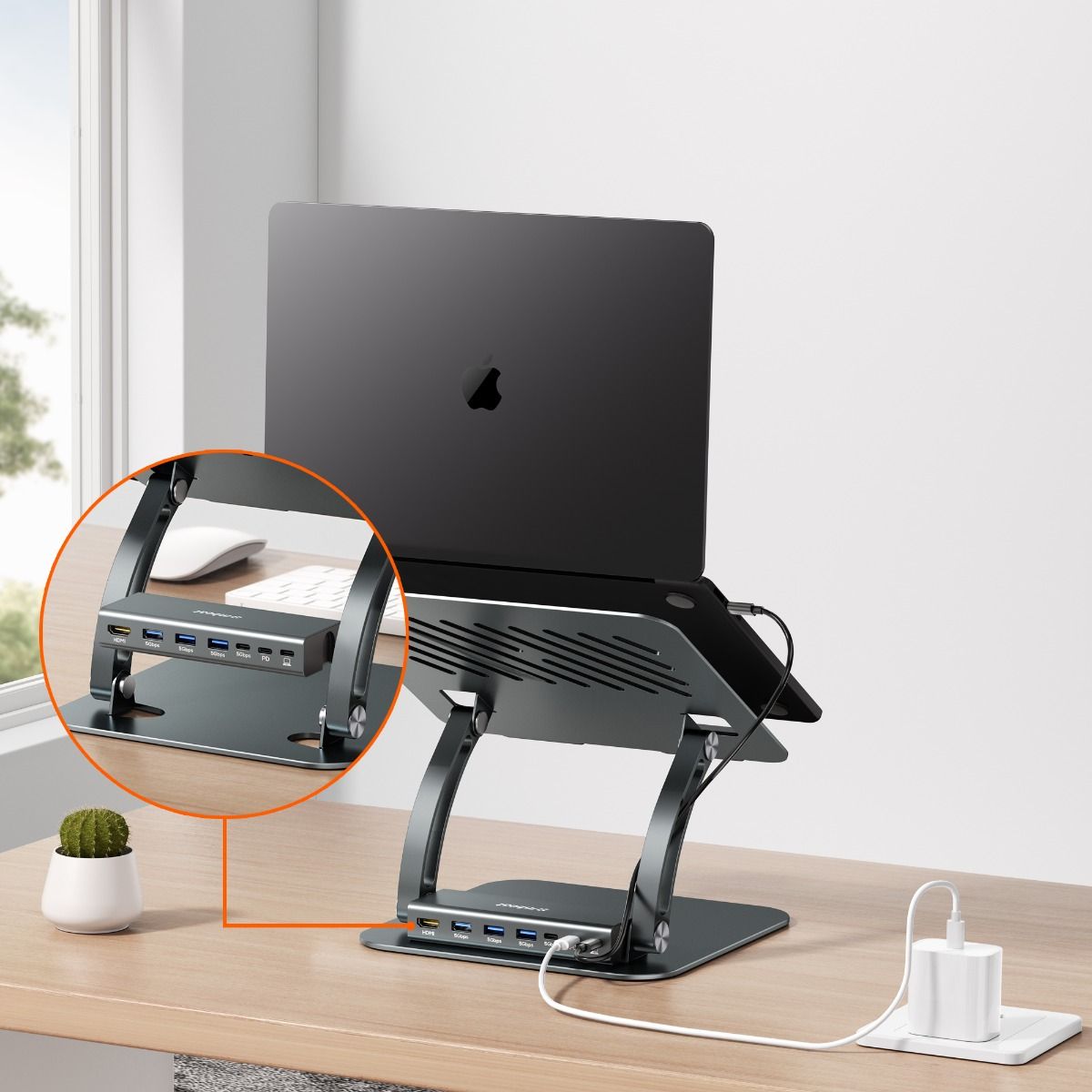 mbeat Stage P6 Laptop Stand with USB-C Dock 4