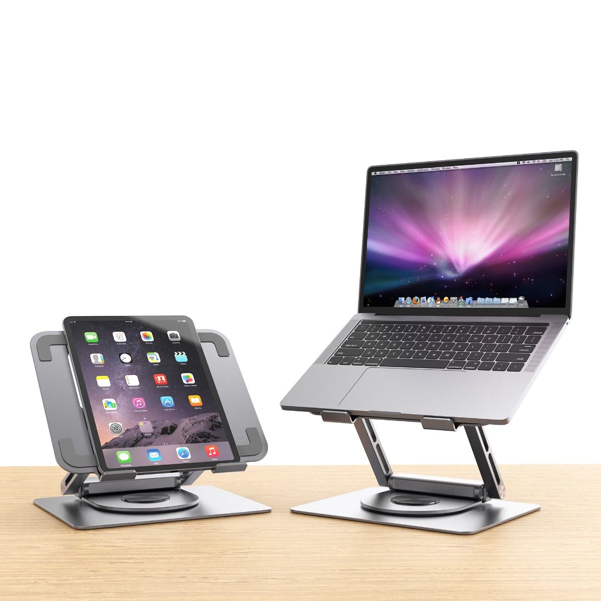mbeat Stage S12 Rotating Laptop Stand with USB-C Docking Station - Space Grey 6