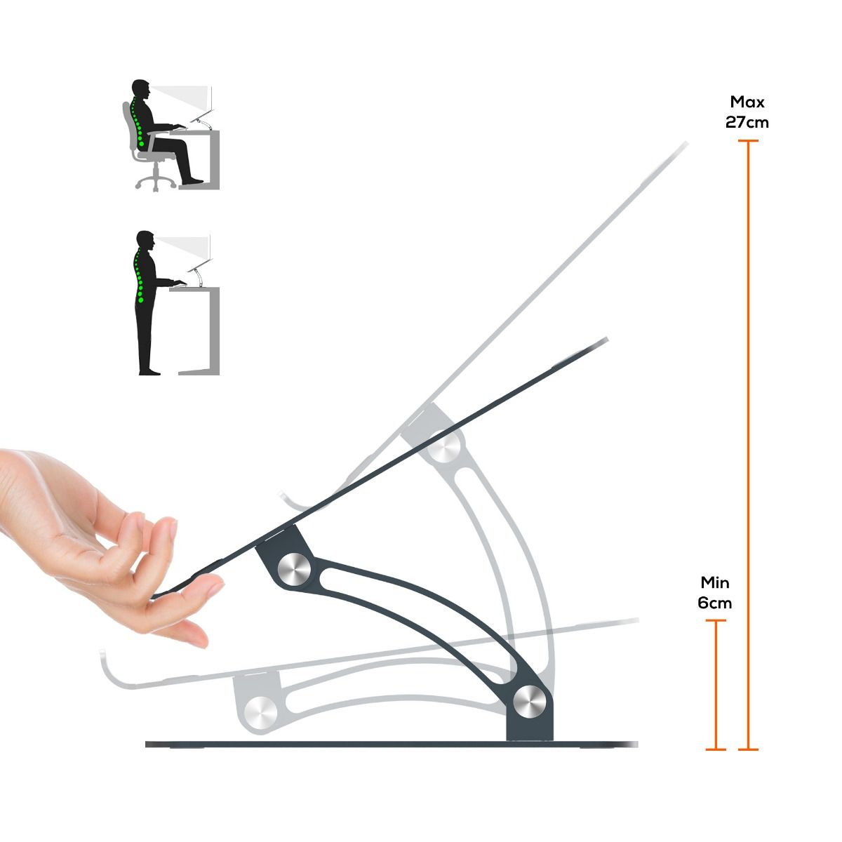 mbeat Stage S6 Adjustable Elevated Laptop and MacBook Stand 3