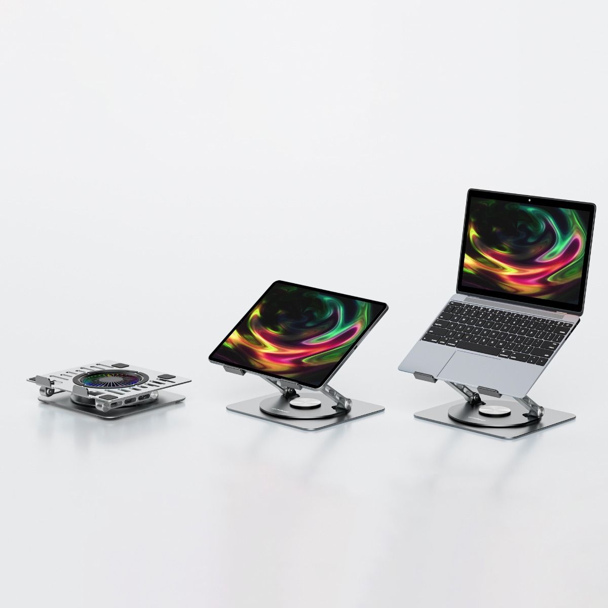mbeat Stage S8 Rotating Laptop Stand with RGB Cooling Fan and USB Ports 5
