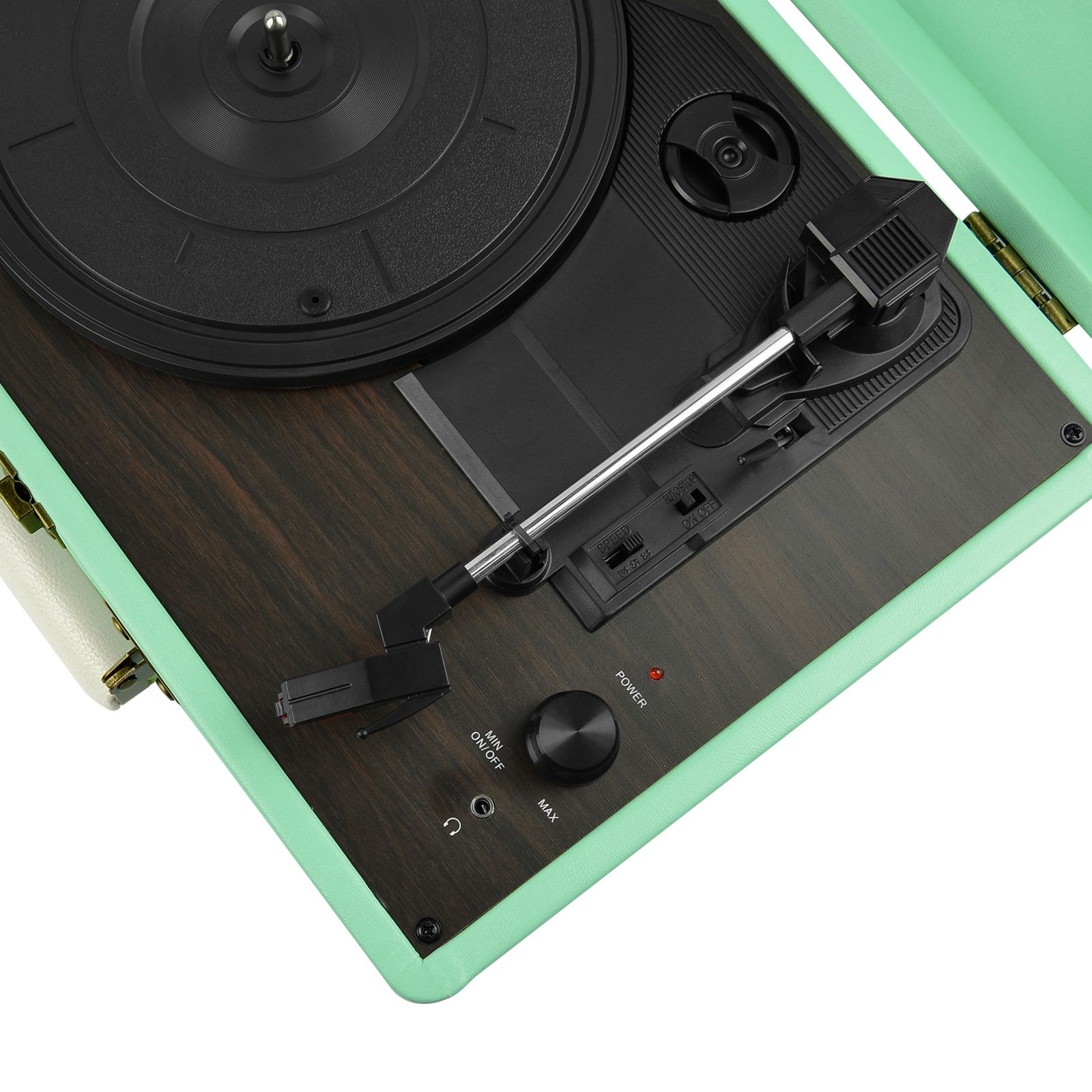 mbeat Woodstock Tiffany Blue Retro Turntable 4