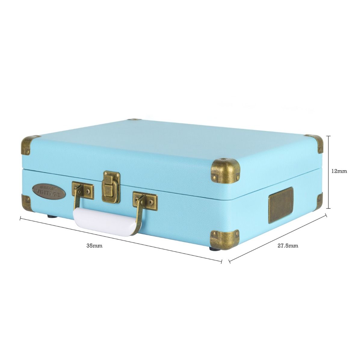 mbeat Woodstock II Sky Blue Retro Bluetooth (TX/RX) Turntable 7