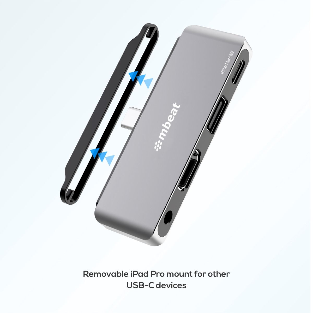 mbeat Elite Mini 4-In-1 USB-C Mobile Hub for iPad Pro, USB-C Tablet and Laptop 5