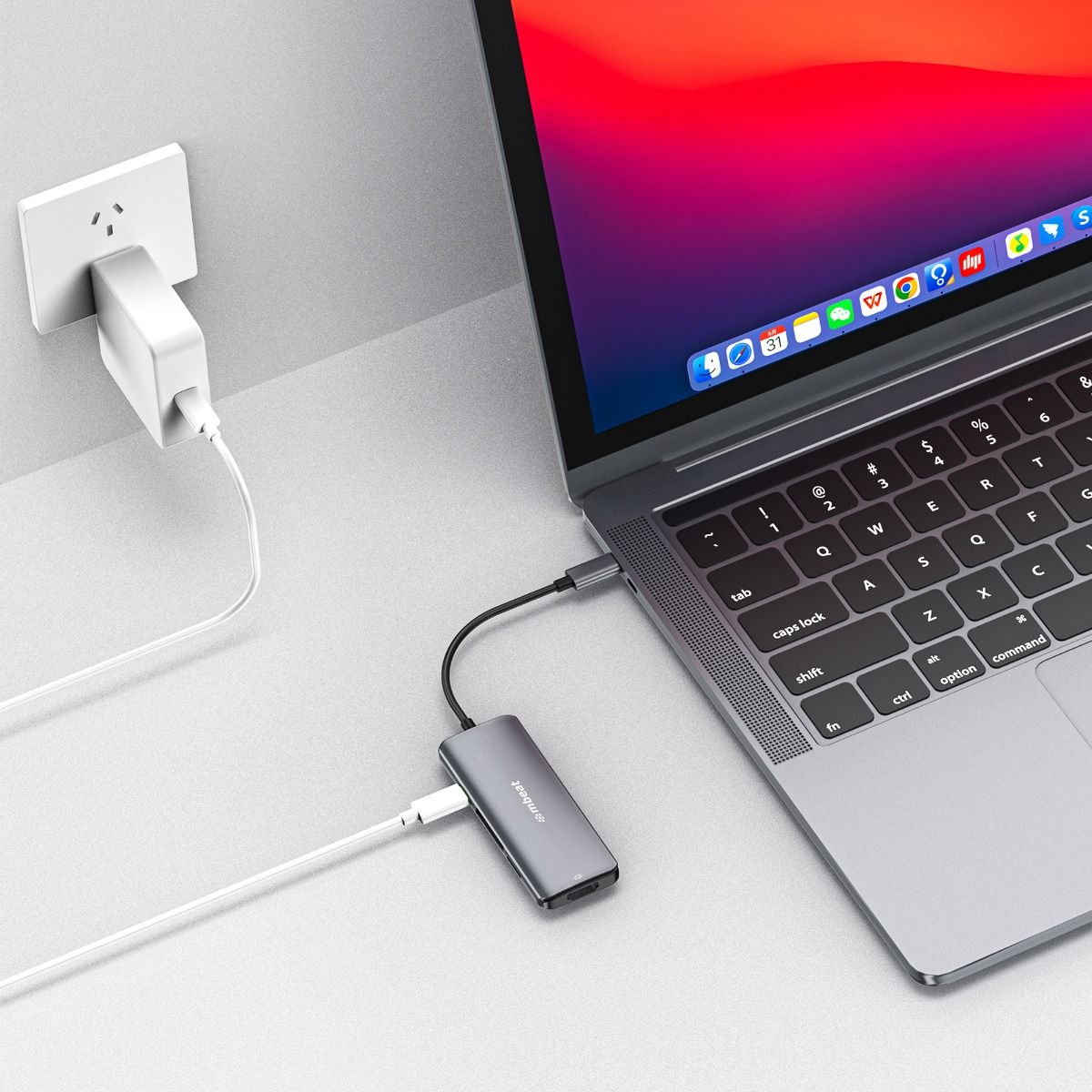 mbeat 7-in-1 USB-C 3.2 Gen2 Hub with 8K Video, 10Gbps Data - Space Grey 4