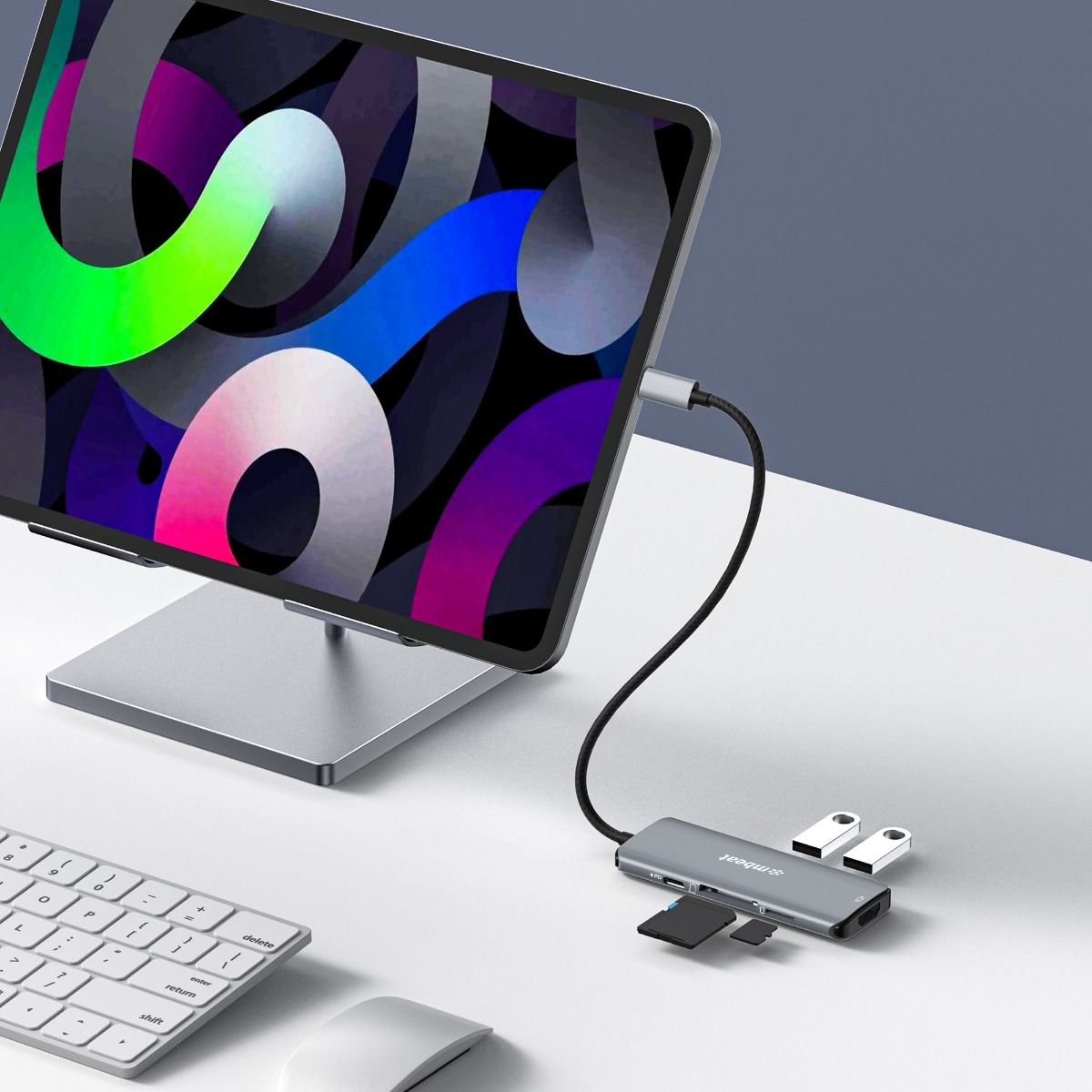 mbeat 7-in-1 USB-C 3.2 Gen2 Hub with 8K Video, 10Gbps Data - Space Grey 5