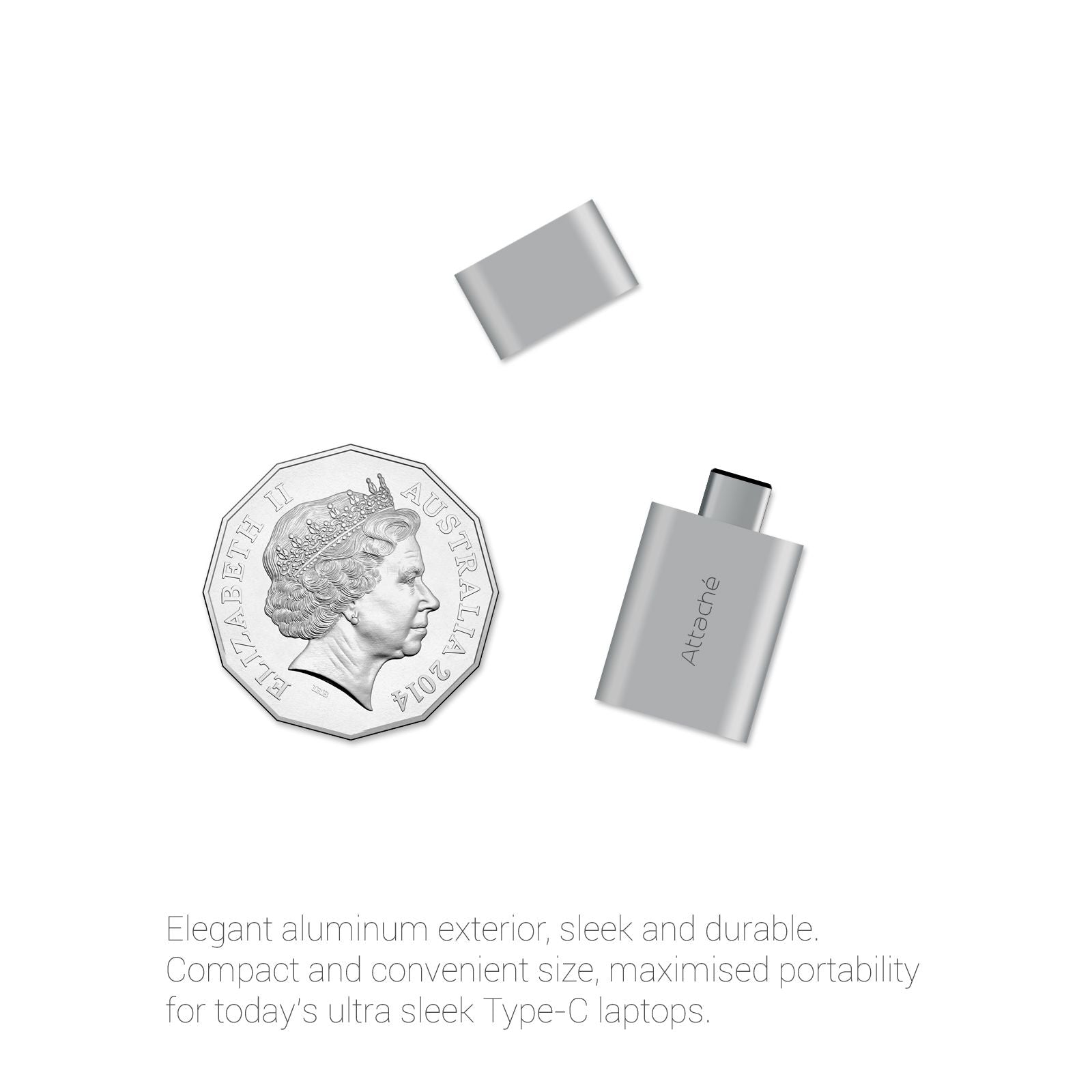mbeat attache Aluminum USB 3.1/3.0 to USB Type C Adaptor 4