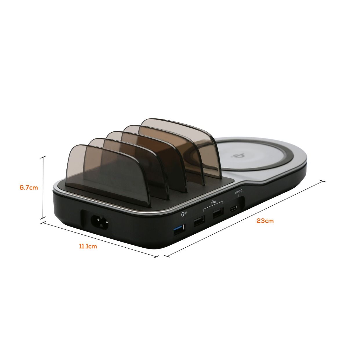 mbeat Gorilla Power 50W Qi Certified Multi-Device USB & Wireless Charging Dock 6