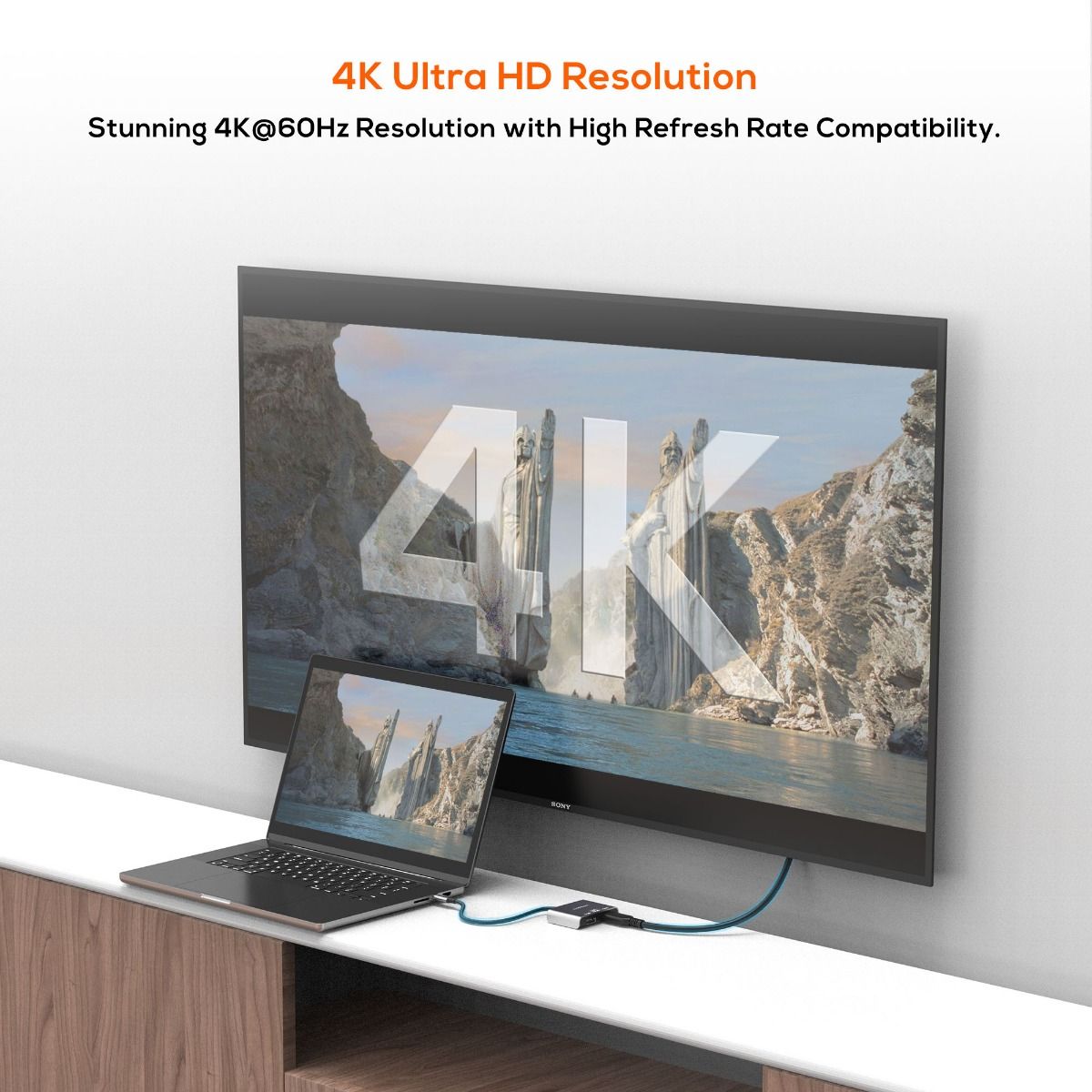 mbeat Tough Link USB-C to DP&HDMI Dual 4K/60Hz MST Adapter - Space Grey 3
