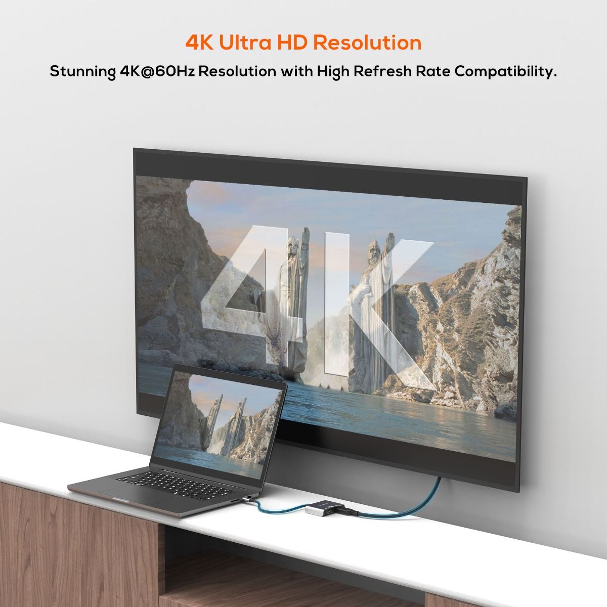 mbeat Tough Link USB-C to Dual 4K/60Hz HDMI MST Adapter - Space Grey 3